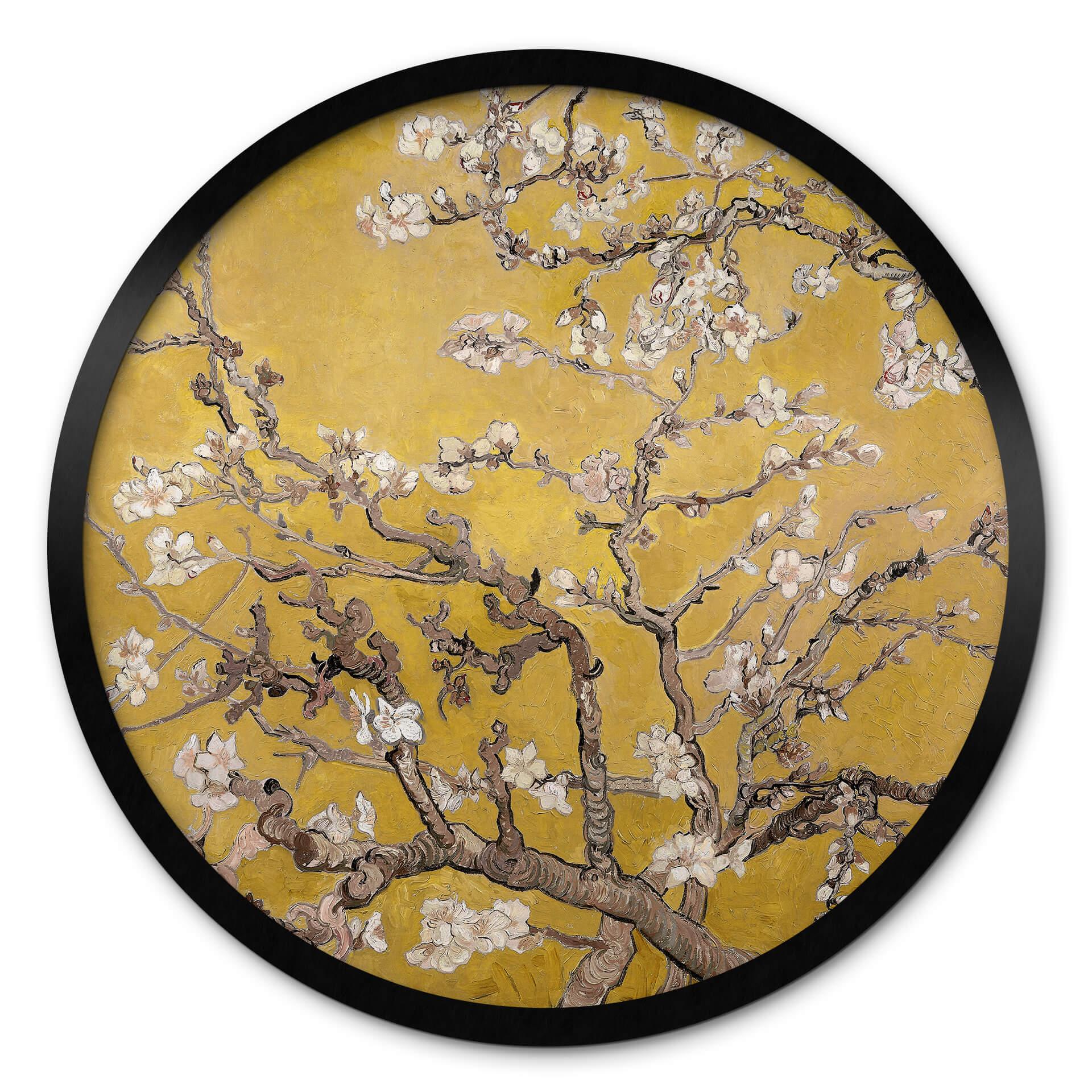 Póster van Gogh - Almendro en Flor Ocre - Redondo