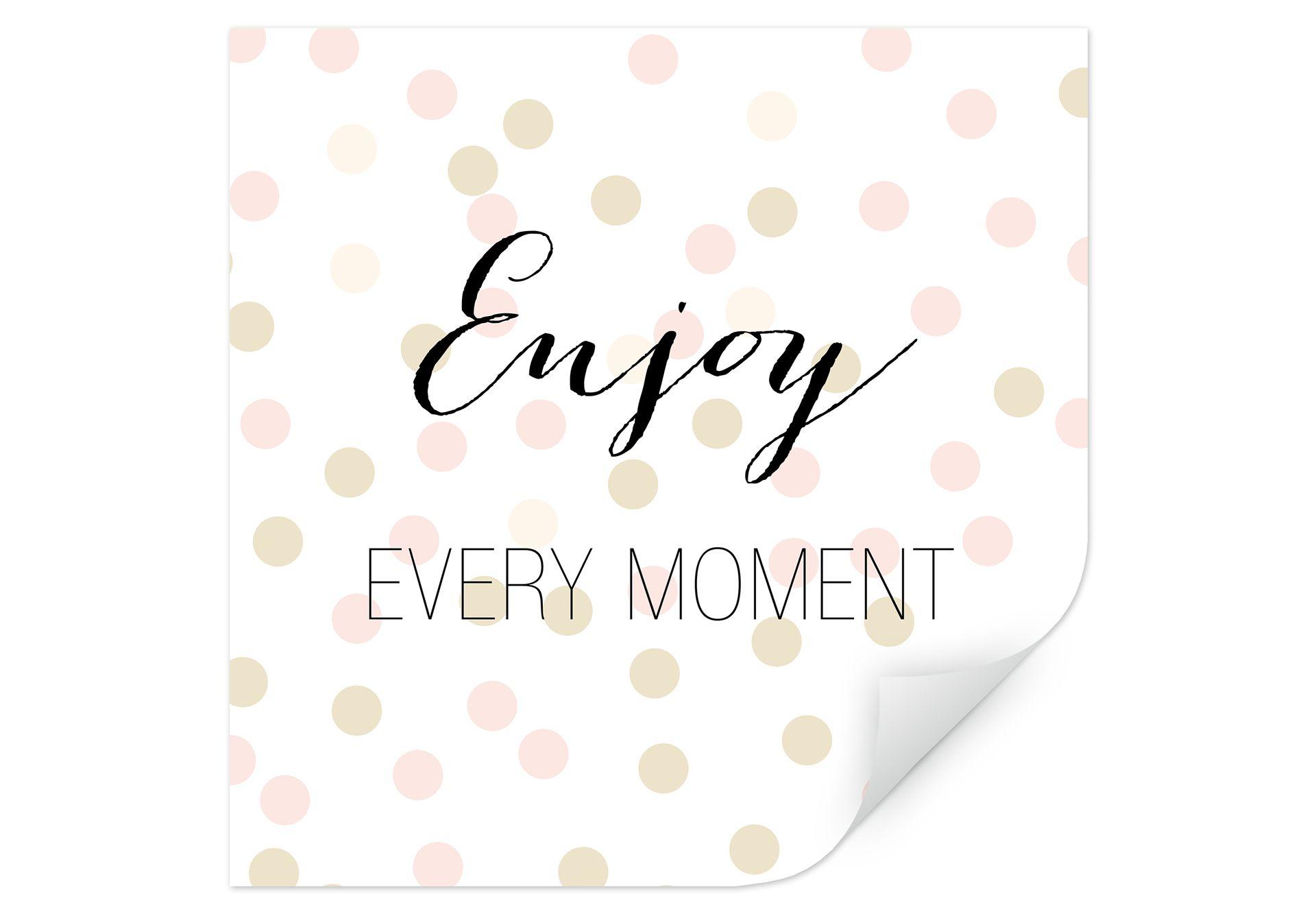 Muurprint Confetti & Cream – Enjoy every moment