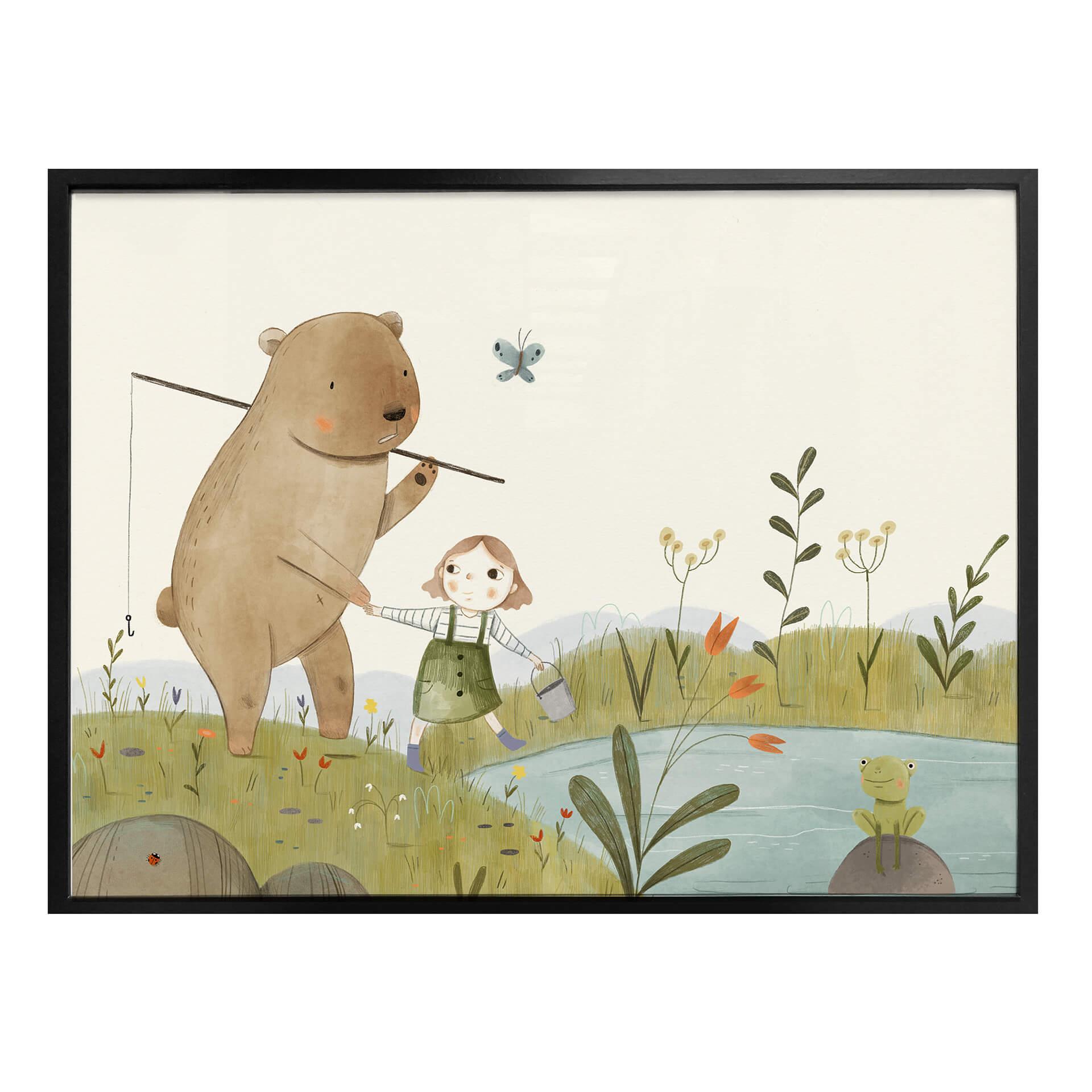 Póster Loske - Amigos pescadores