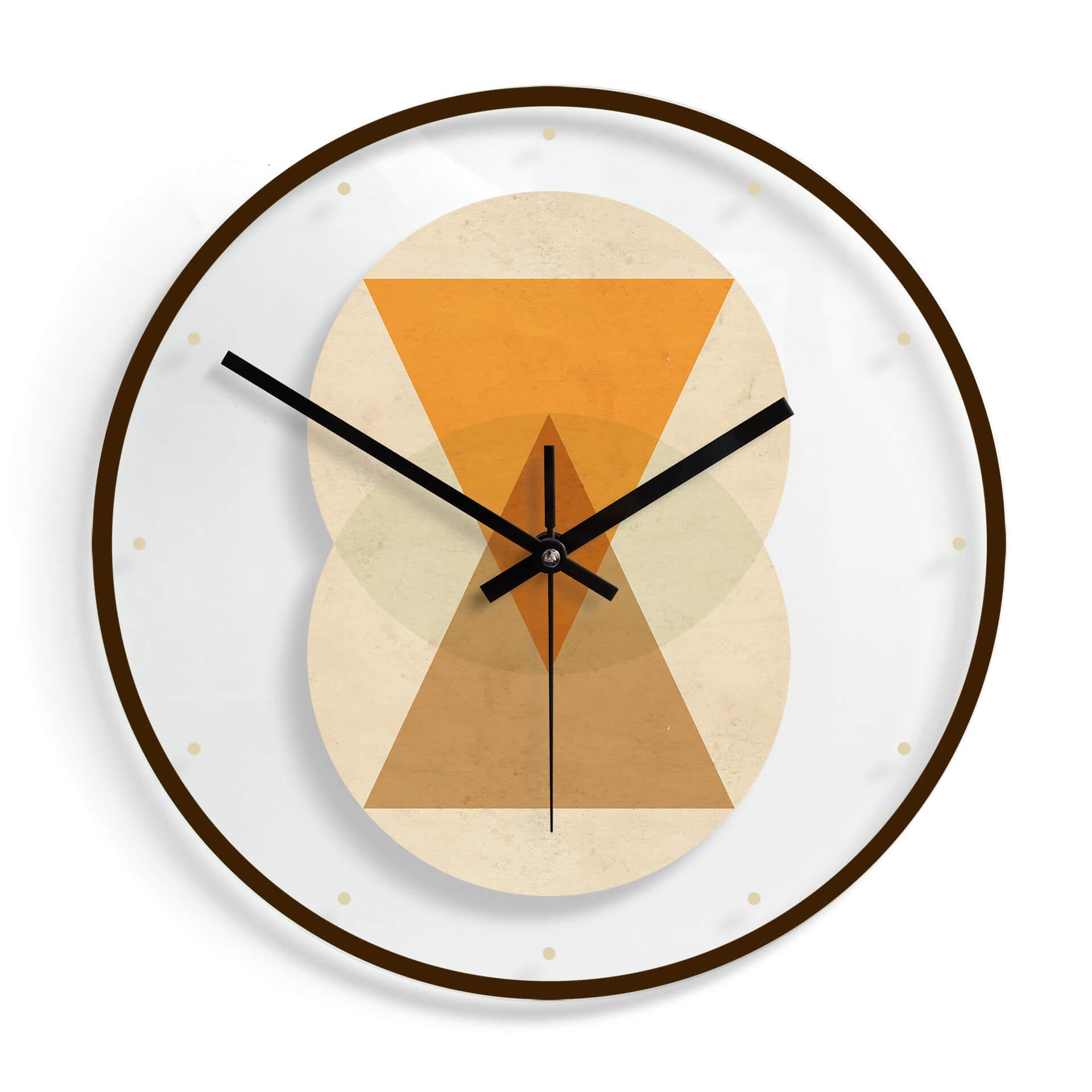Horloge murale en verre - Nouveauprints - Cercles et triangles