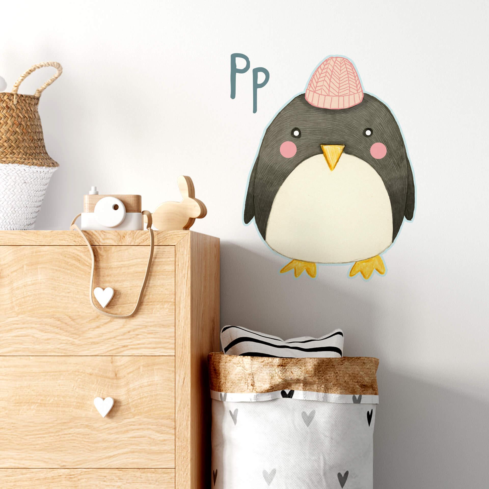 Muursticker Loske P is van Pinguin
