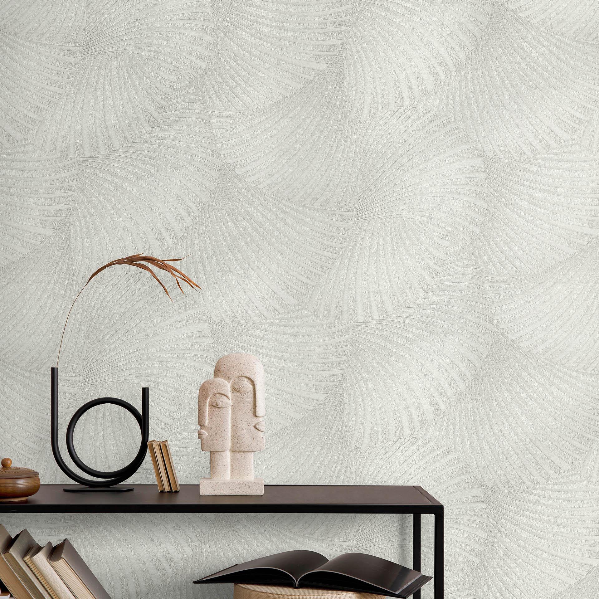 Guido Maria Kretschmer grafisk tapet Twill Fashion for Walls 5 light taupe