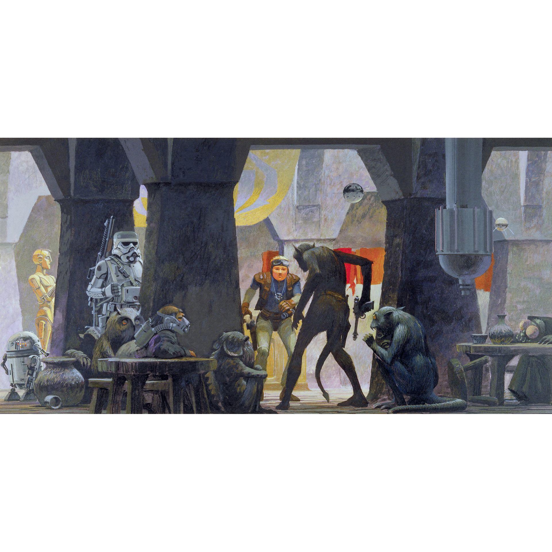 Vlies Fototapete - Star Wars Classic RMQ Mos Eisley Streets - 500 x 250 cm