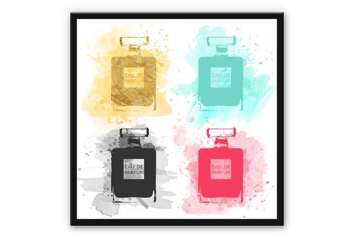 Tableau Forex - Eau de parfum aquarelle - multicolore