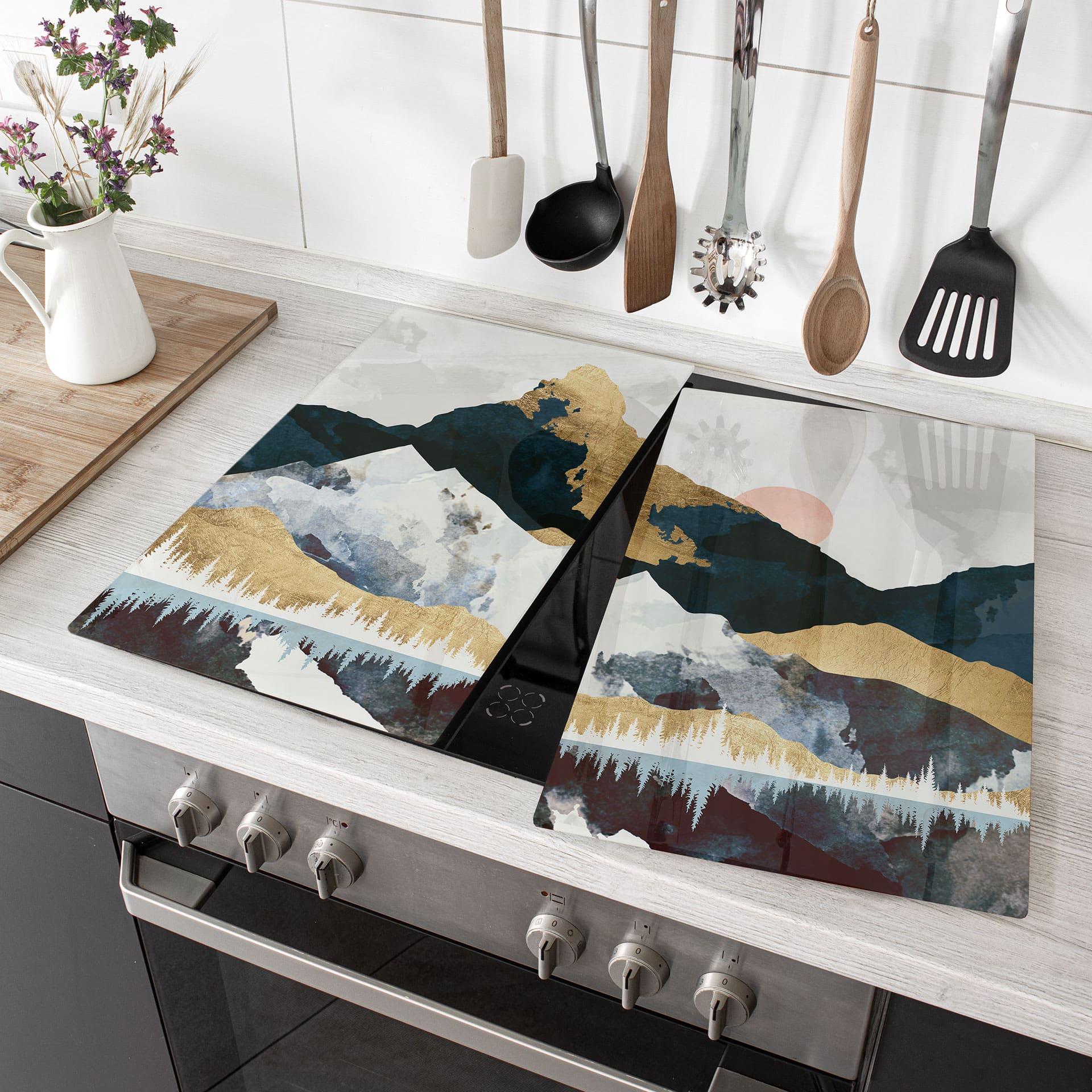 Kogeplade med refleksion af et vinterlandskab - SpaceFrog Designs