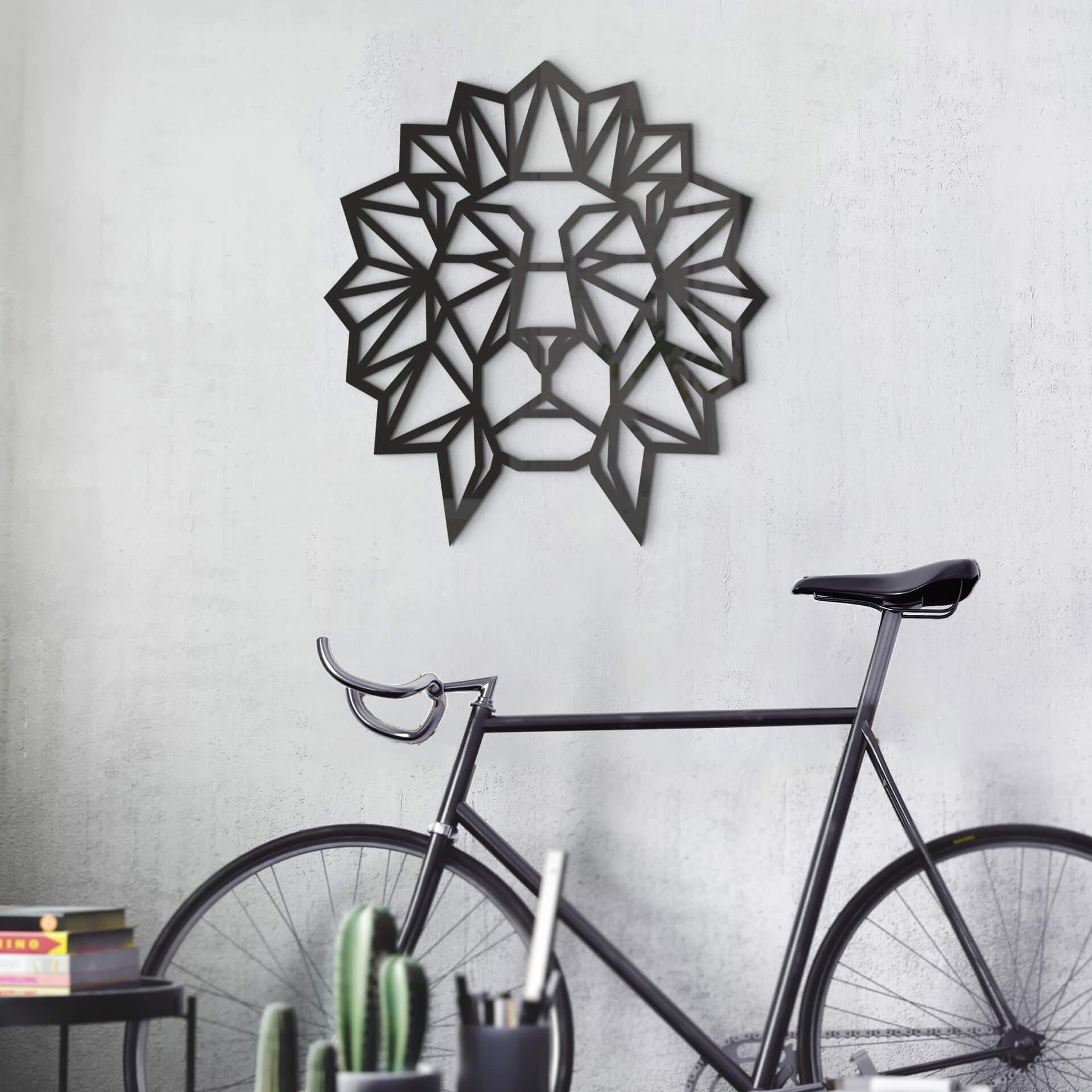 Decoración acrílica Origami cabeza de león