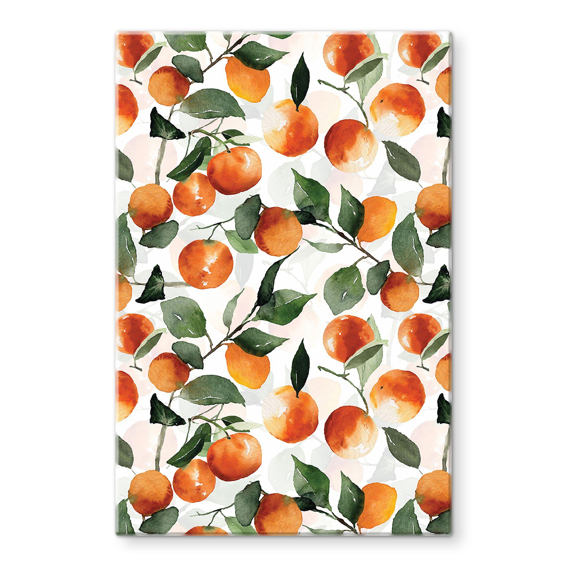 Glasbillede - Frugtagtige mandariner - UN Designs