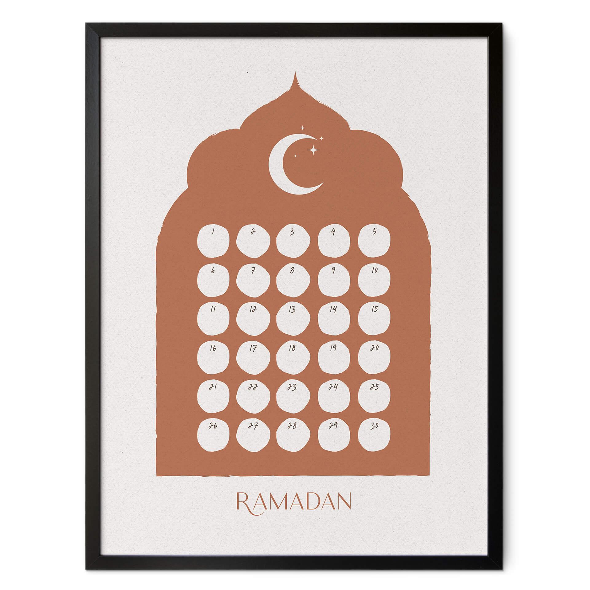 Poster Calendrier ramadan à remplir