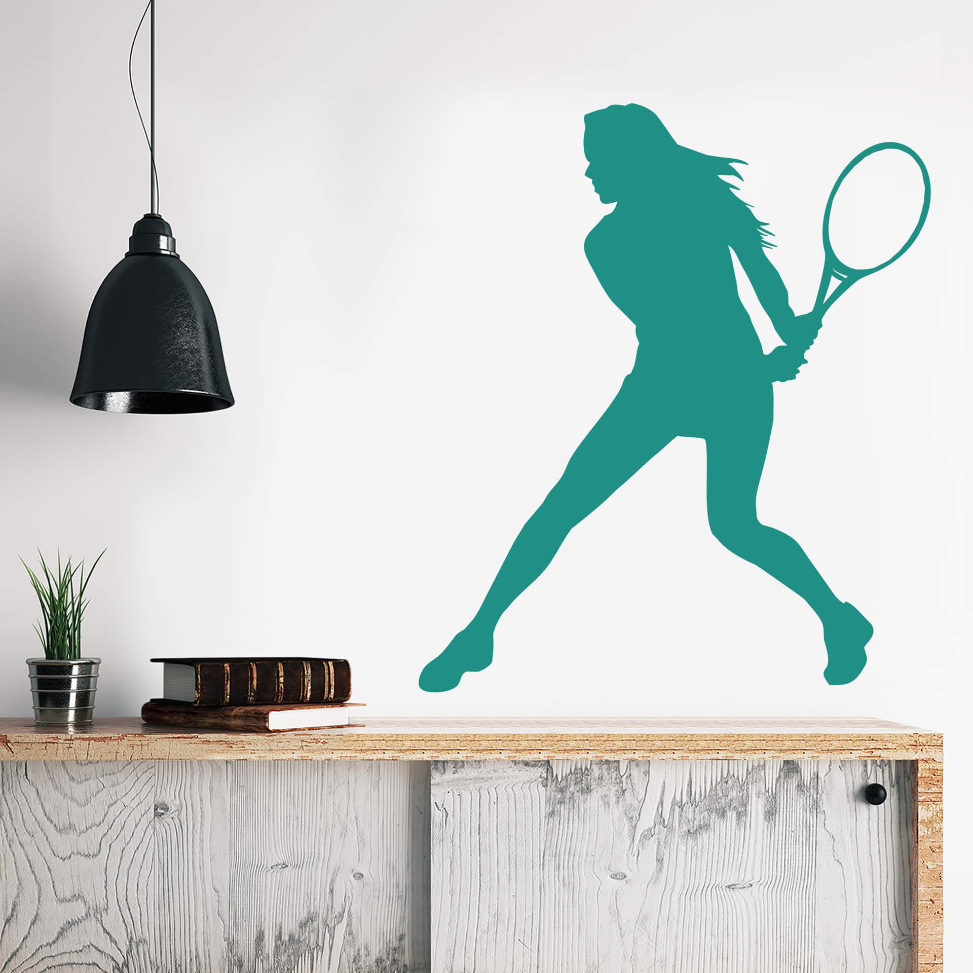 Muursticker Tennisspeelster 03