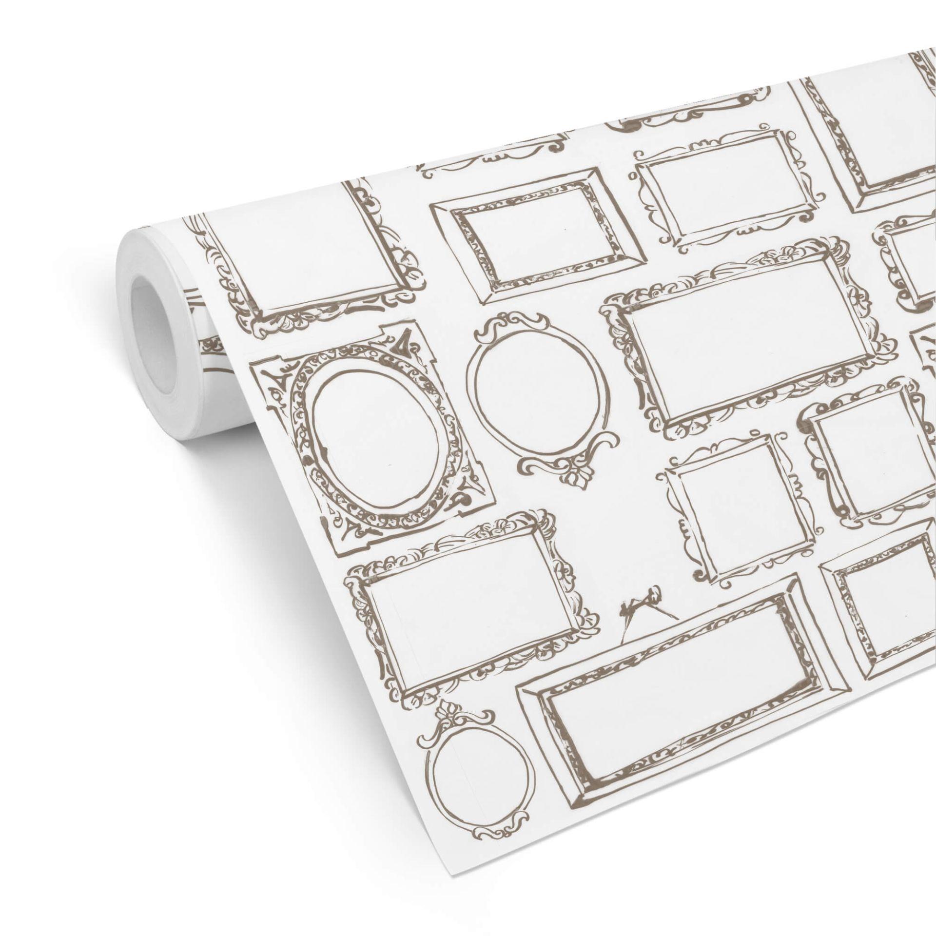 Tapet med mønster - Frame Your Life - brun