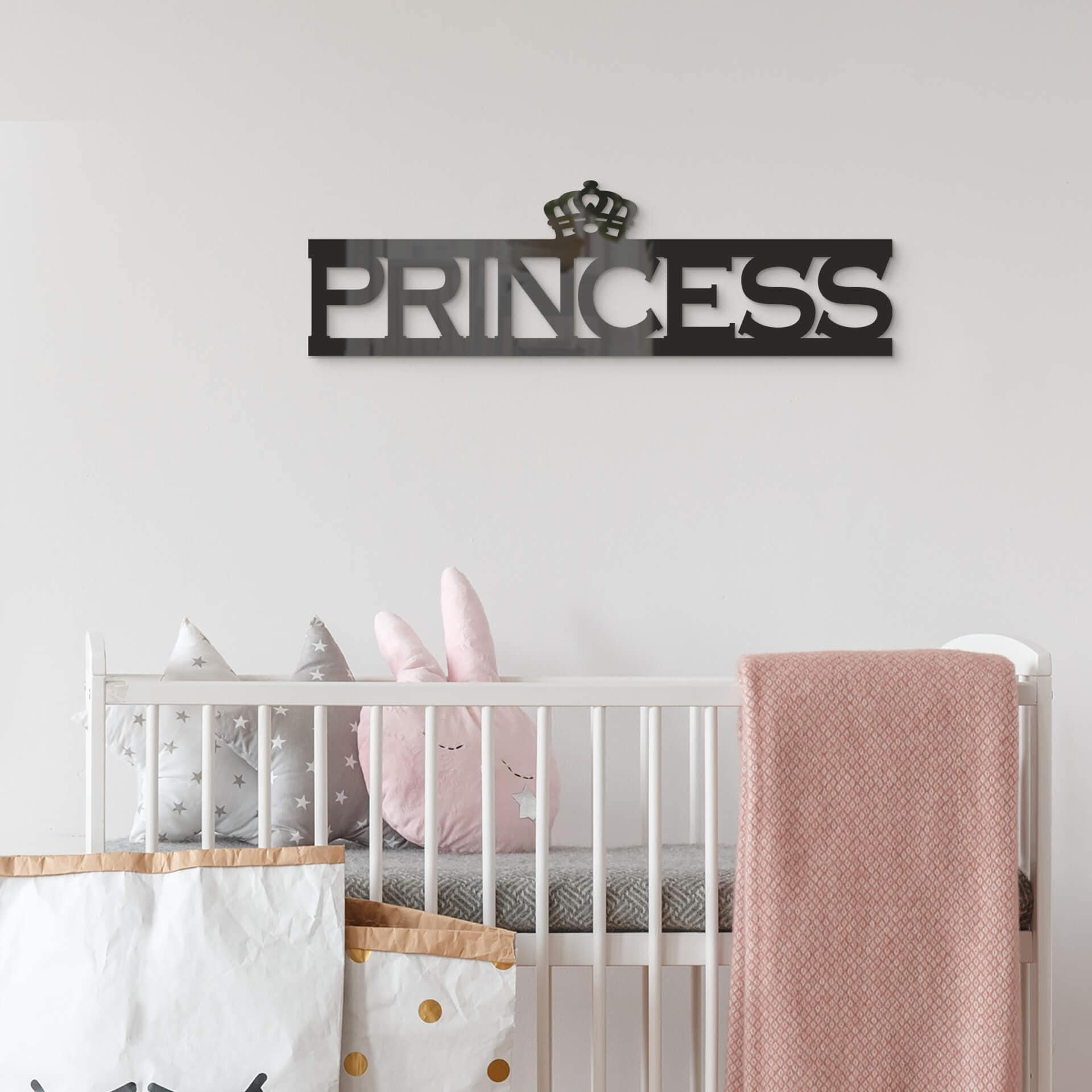 Lettre décorative en verre acrylique - Princess