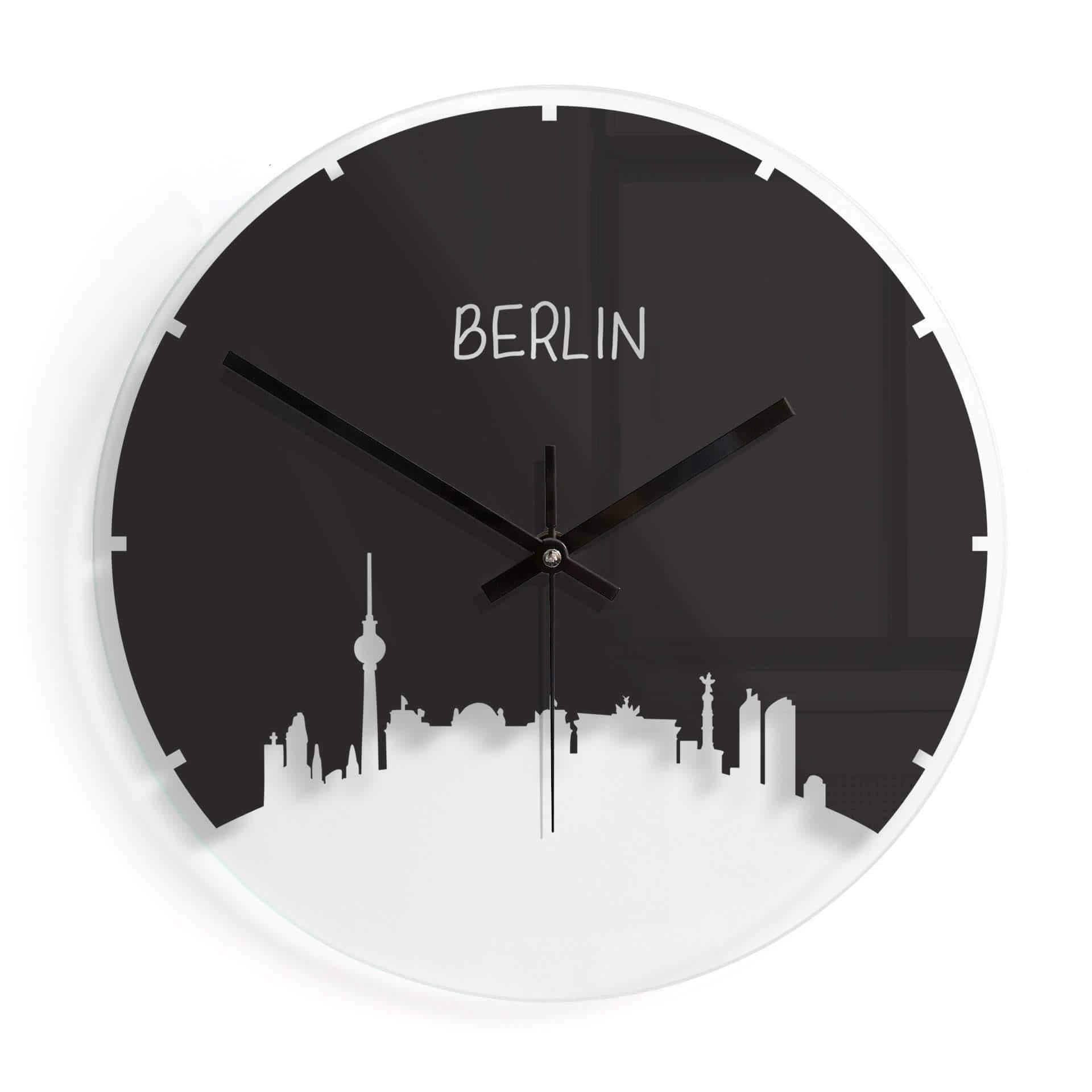 Horloge murale en verre - Skyline Berlin