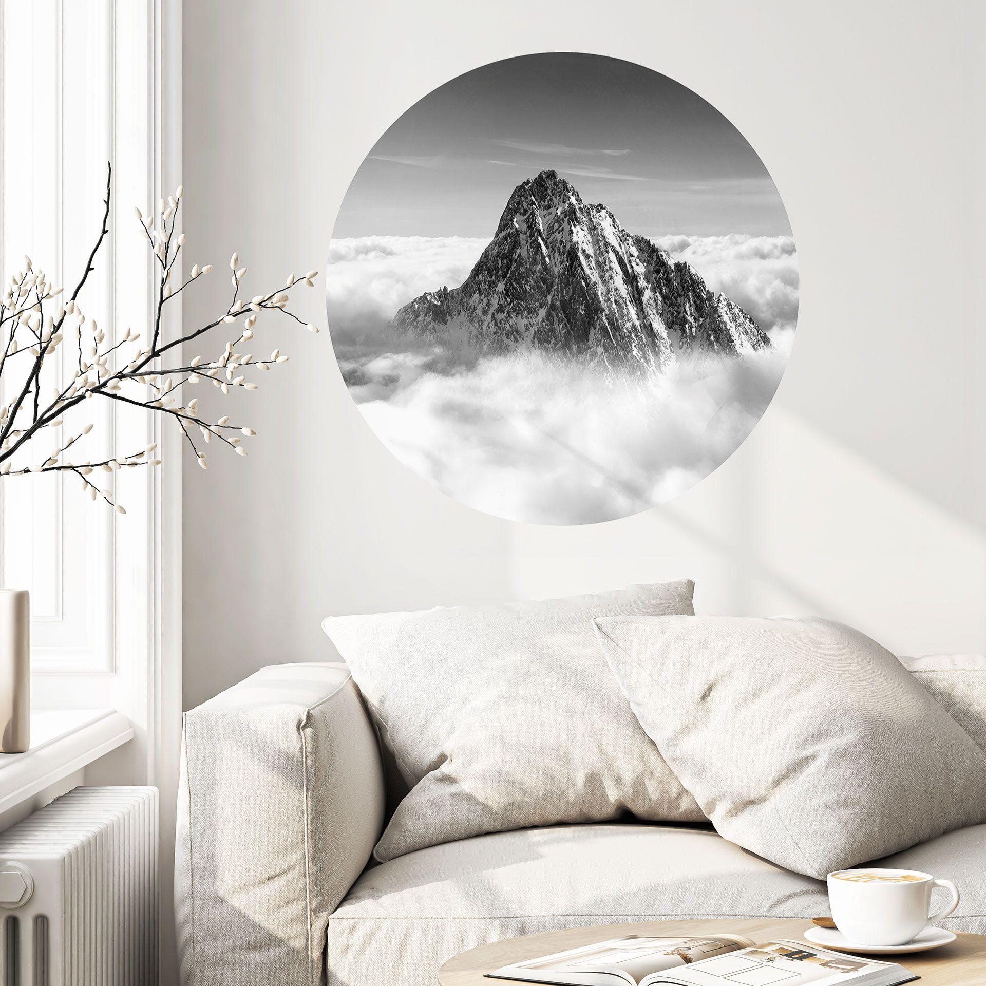 Wall Sticker Bjergtop over de hvide skyer