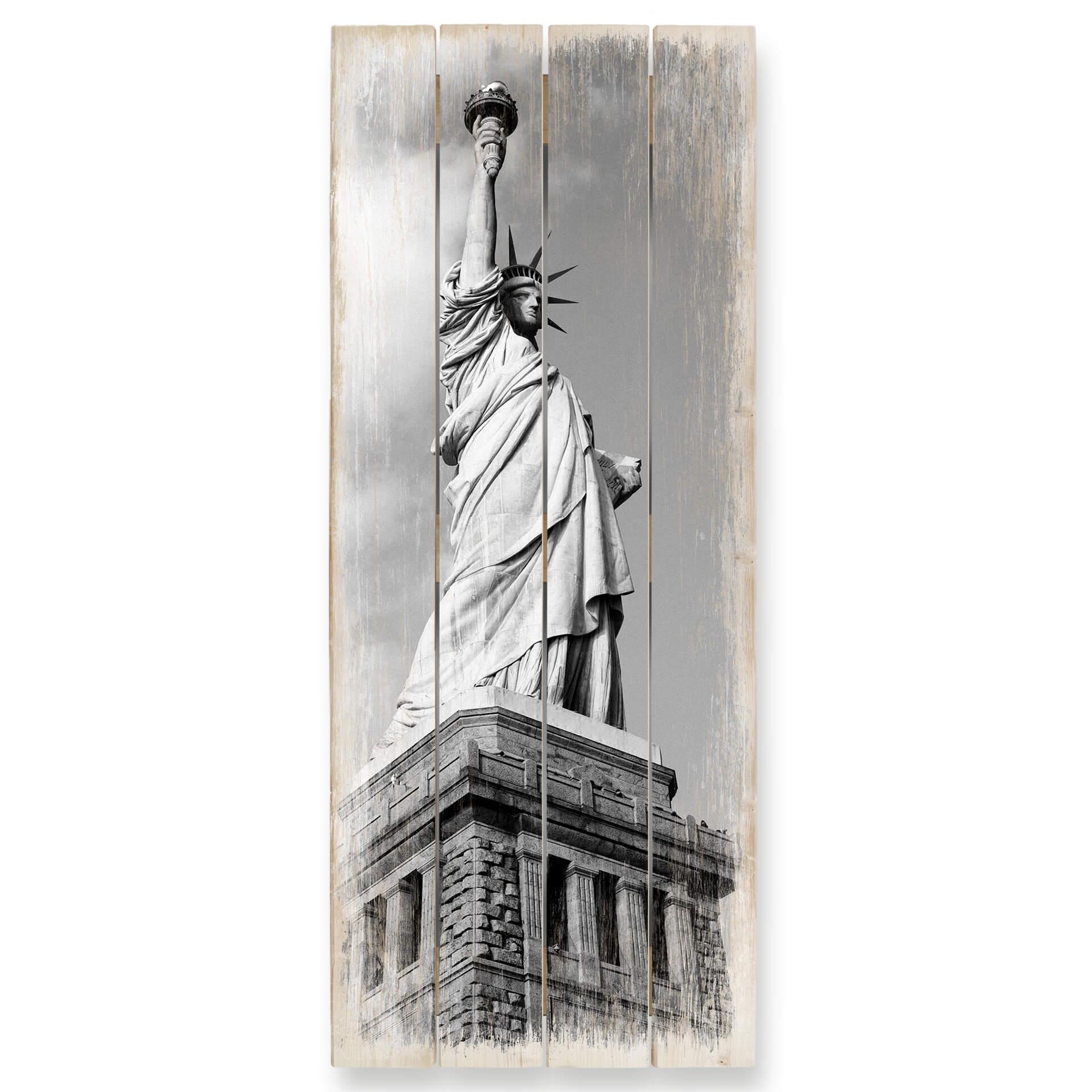 Holzbild Lady Liberty - Panorama