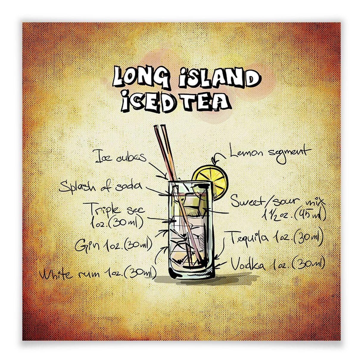 Poster - Long Island Iced Tea - Recette