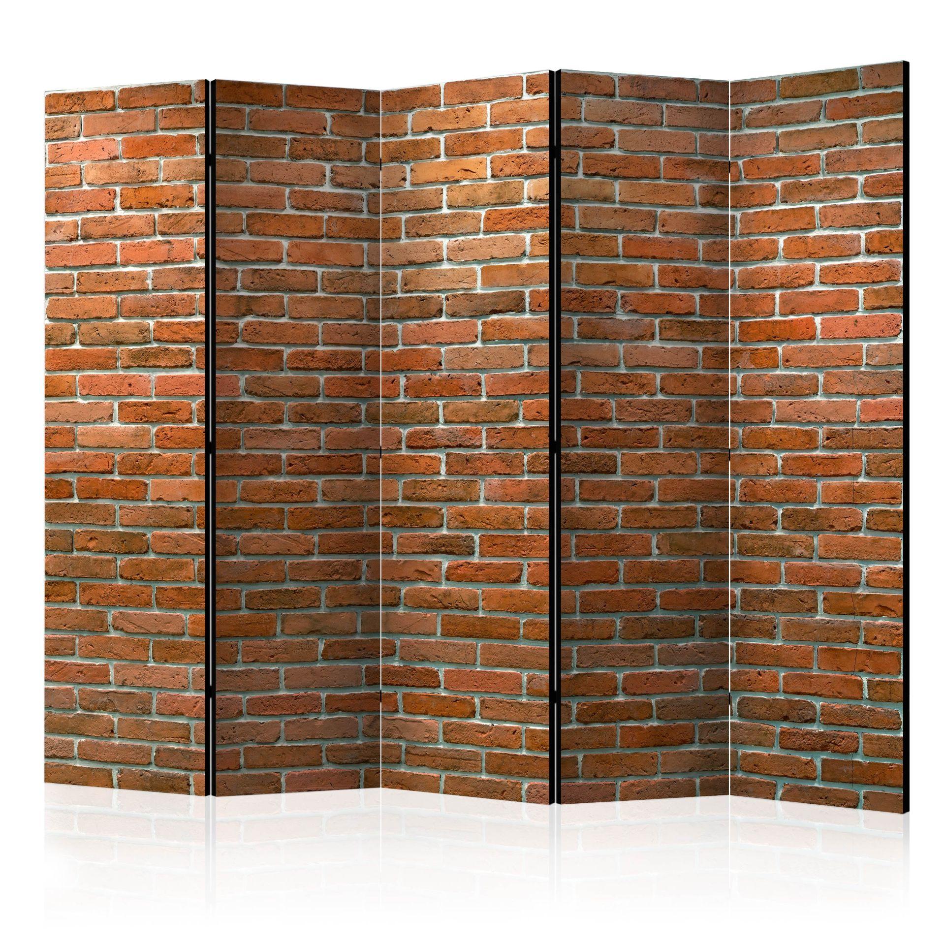 Screen room divider - City wall, 5-delt - 225x172 cm