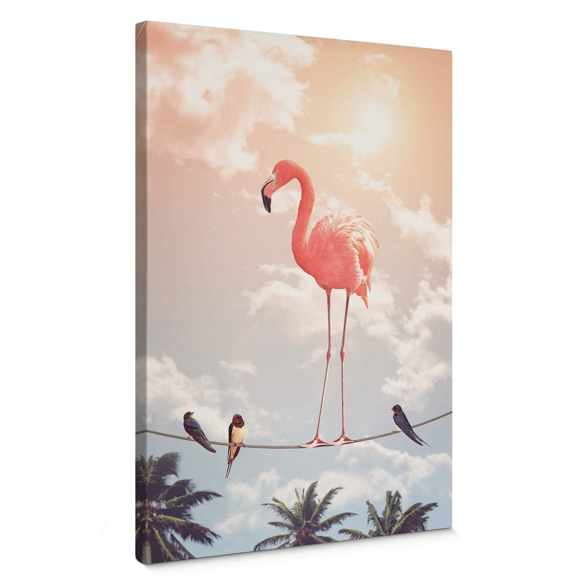 Cuadro Lienzo Loose - Flamingo and Friends