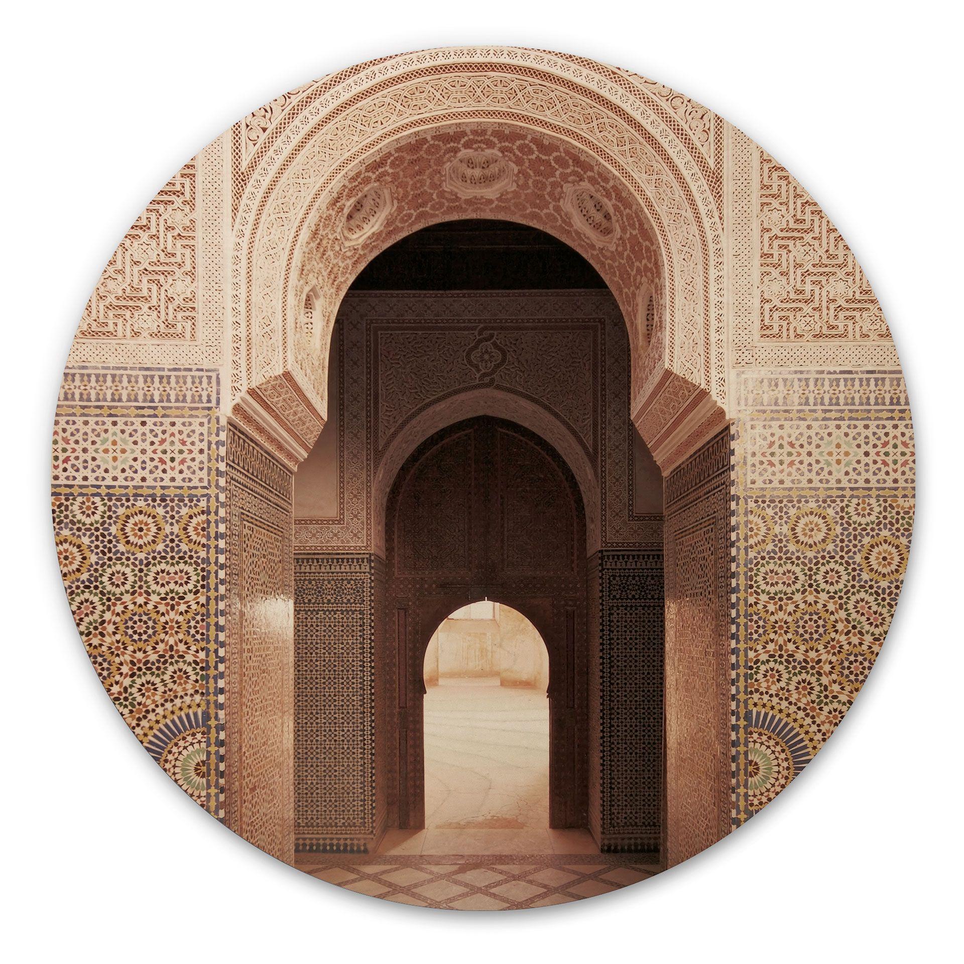 Cuadro de madera Puerta oriental con mosaicos - Sisi & Seb - Redonda
