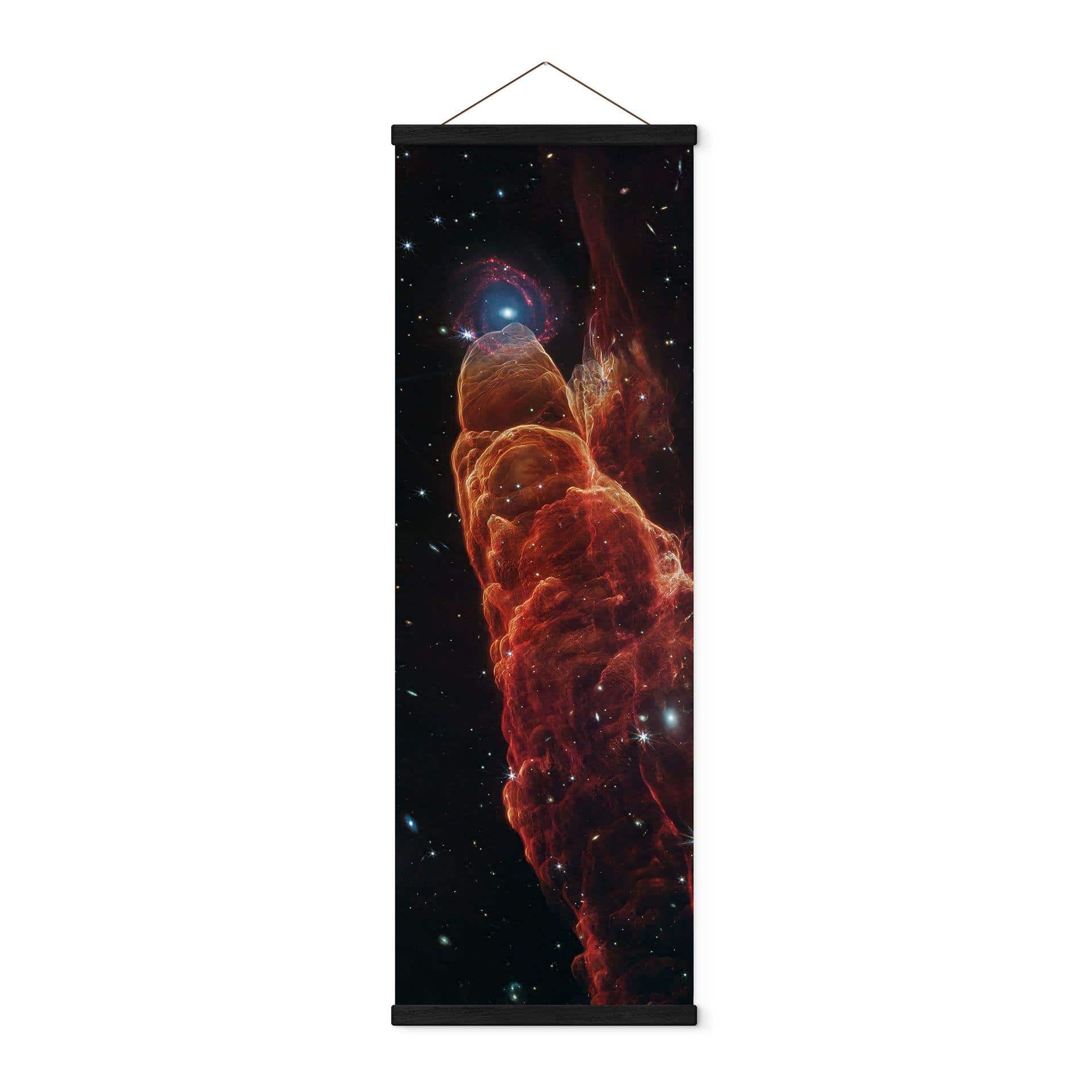 Póster de tela James Webb Telescope - Cosmic Hurricane Herbig Haro 49/50 - Panorama
