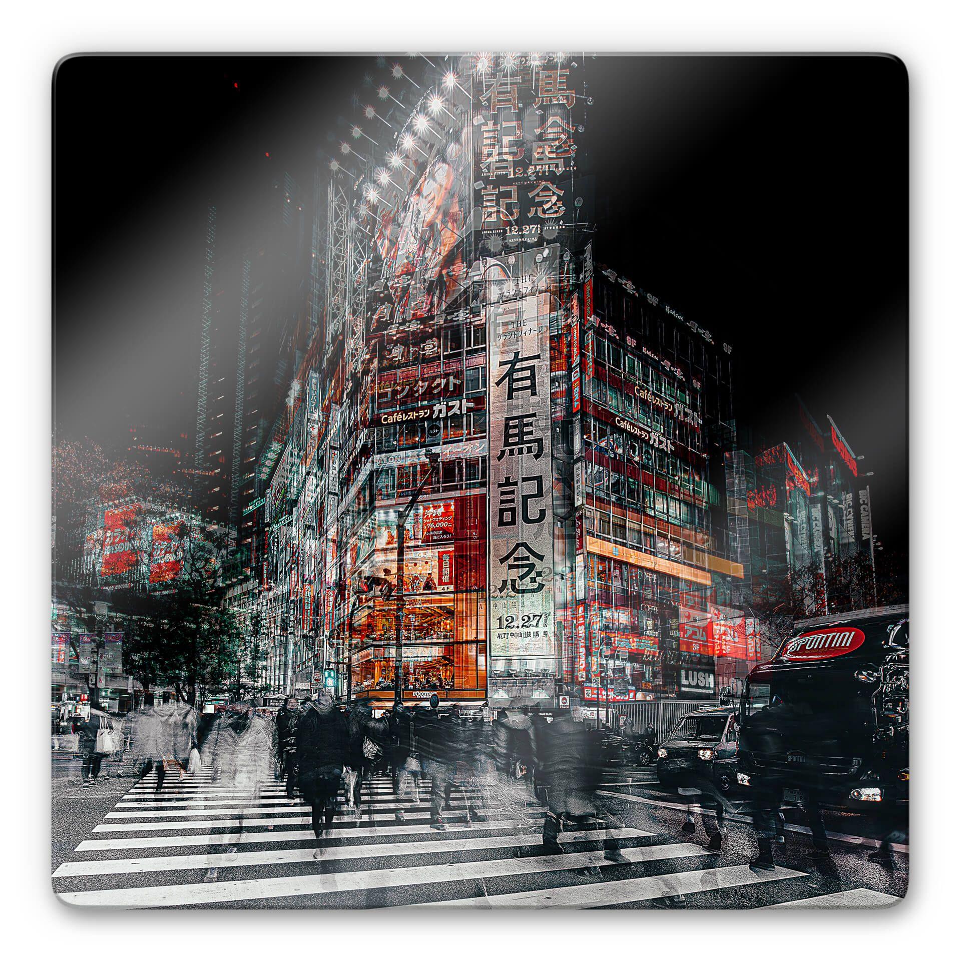 Glasschilderij Chiriaco - Colours of Tokyo
