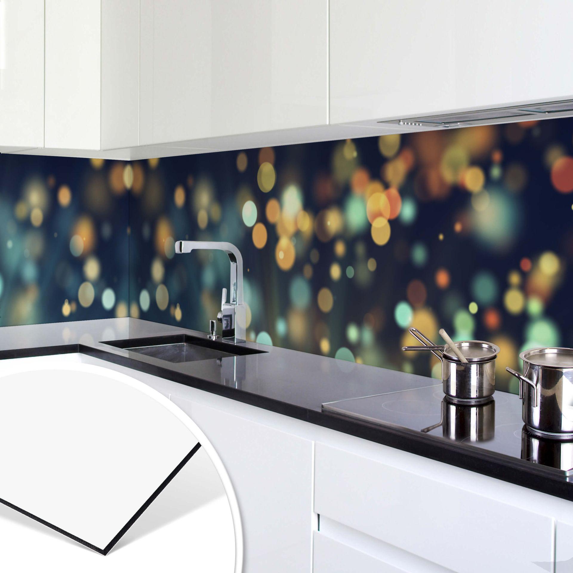 Revêtement pour cuisine - Alu-Dibond Effet de lumière 02