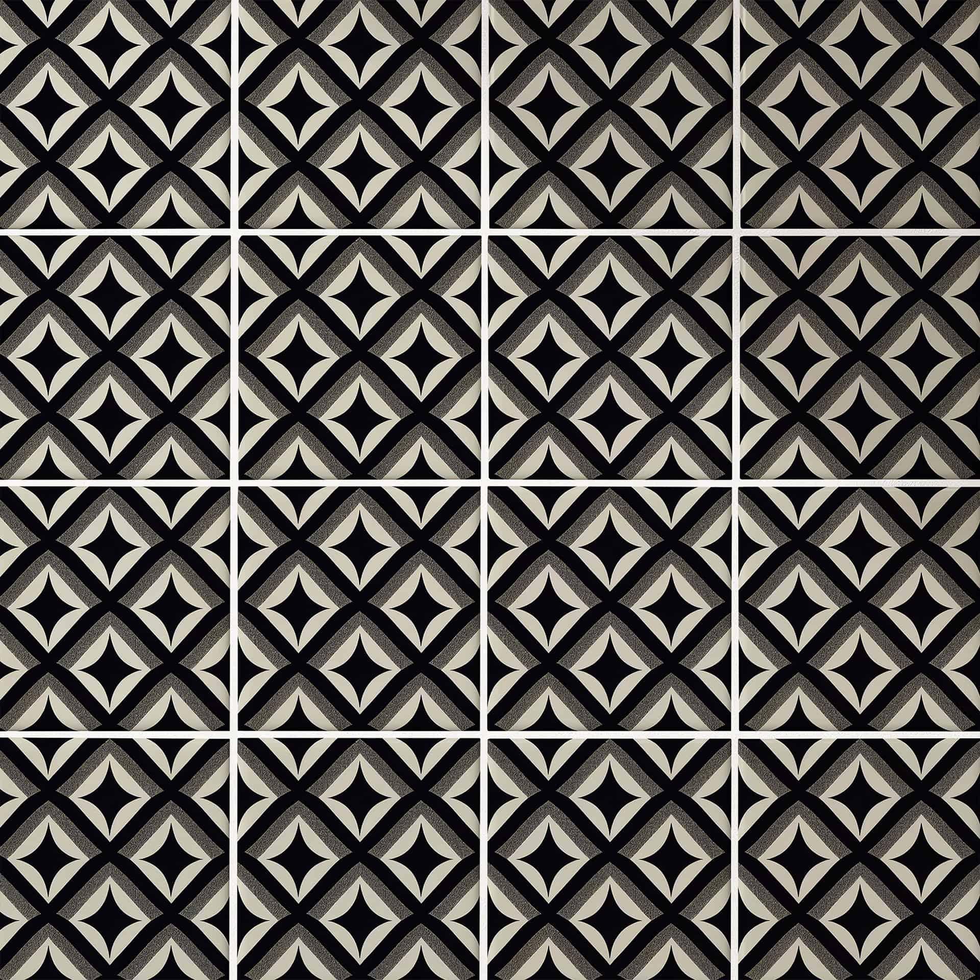 Azulejos Adhesivos adornos negro-beige - Treechild - lote de 12