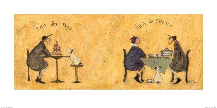 Plakat Sam Toft - Tea for Two Tea for Three Kunsttryk, Sam Toft (50 x 100 cm)