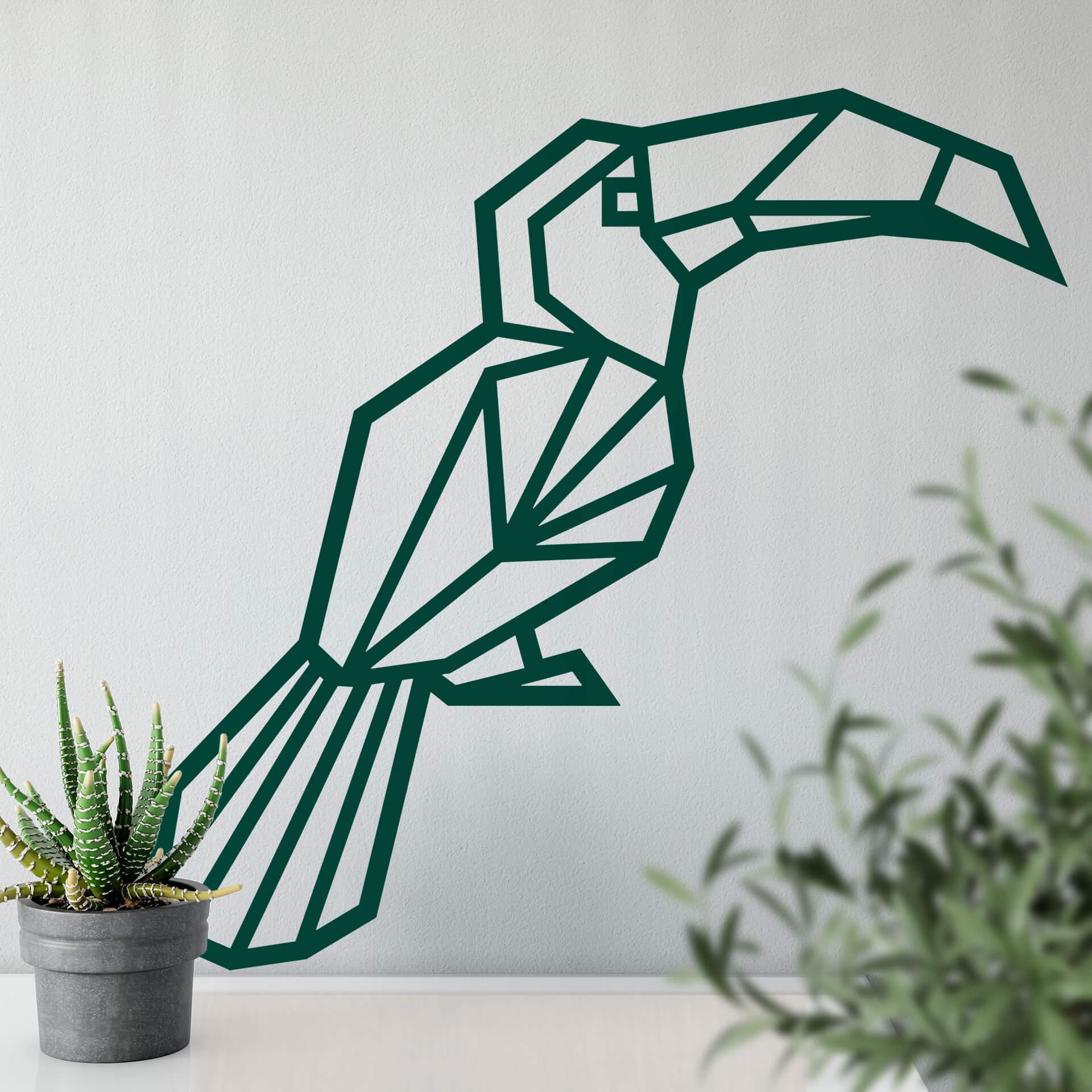Muursticker Origami Toekan