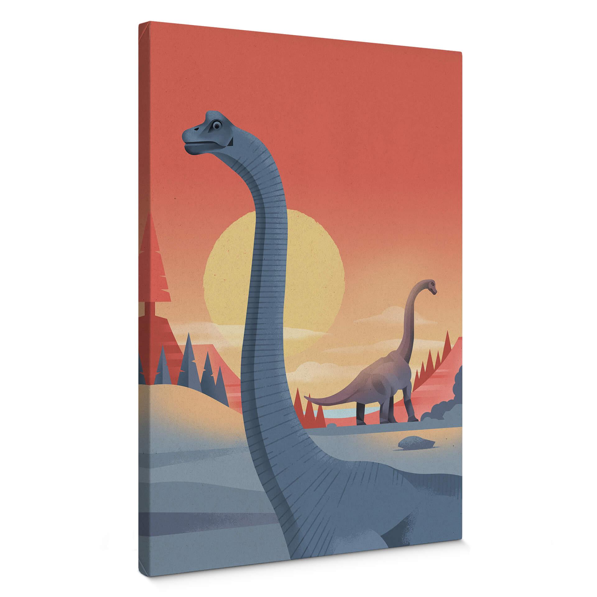 Cuadro sobre lienzo marrón - Brachiosaurus