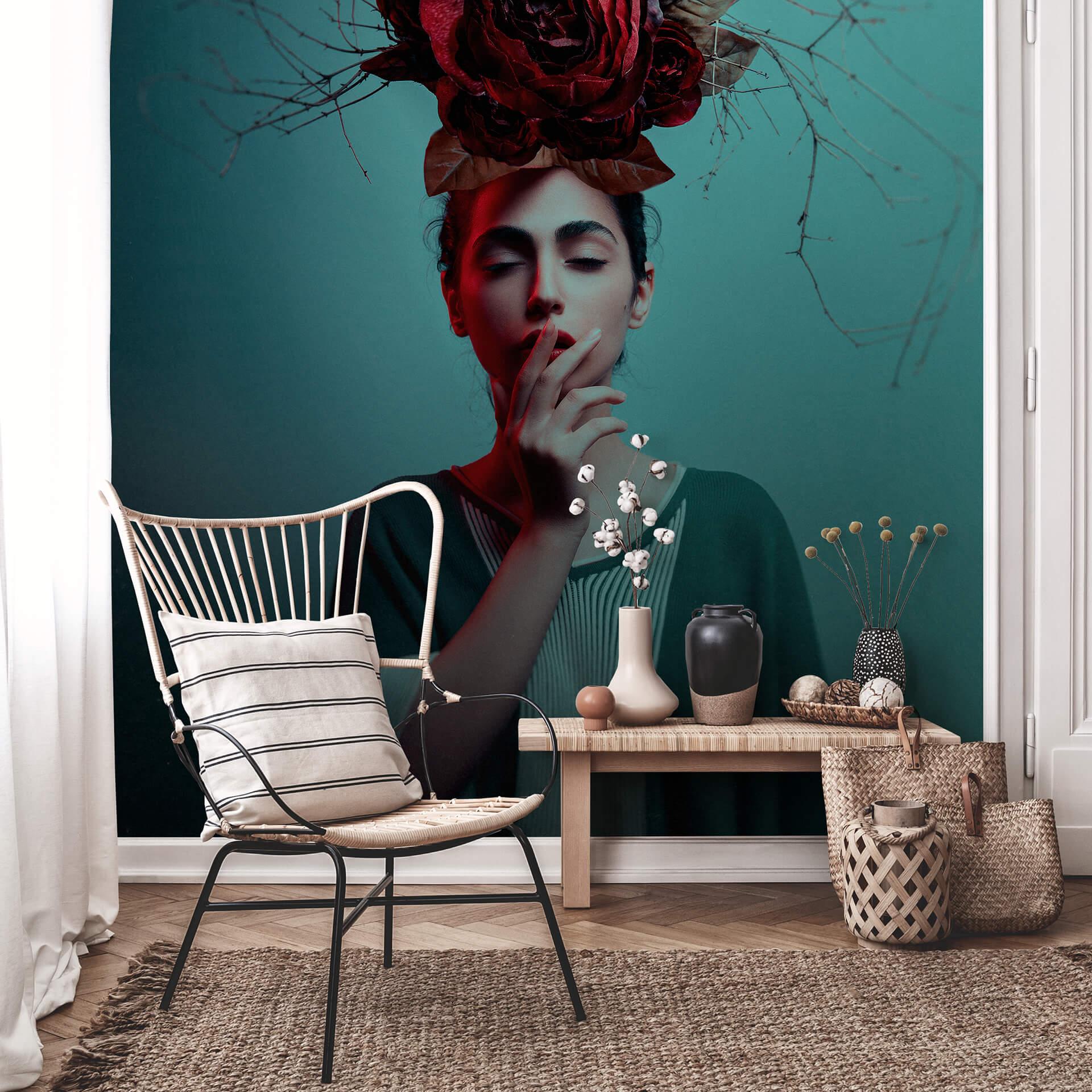 Fotomural Amin - Flores en el pelo