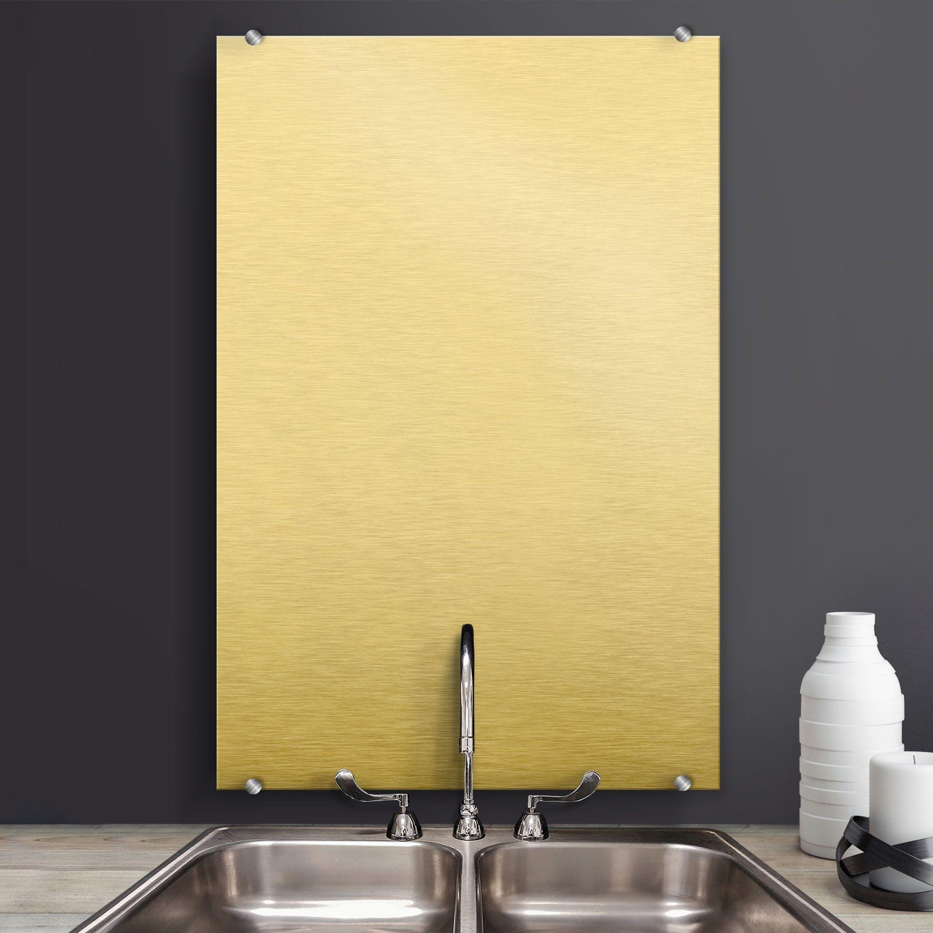 Spatscherm Alu-Dibond Goudeffect - Verticaal