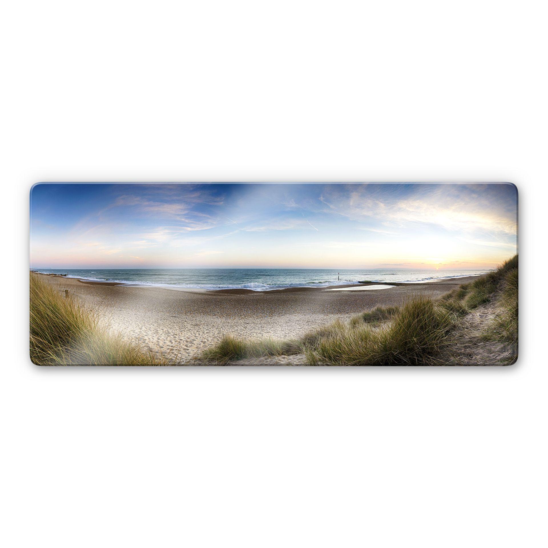 Tableau en verre - Plage en panorama