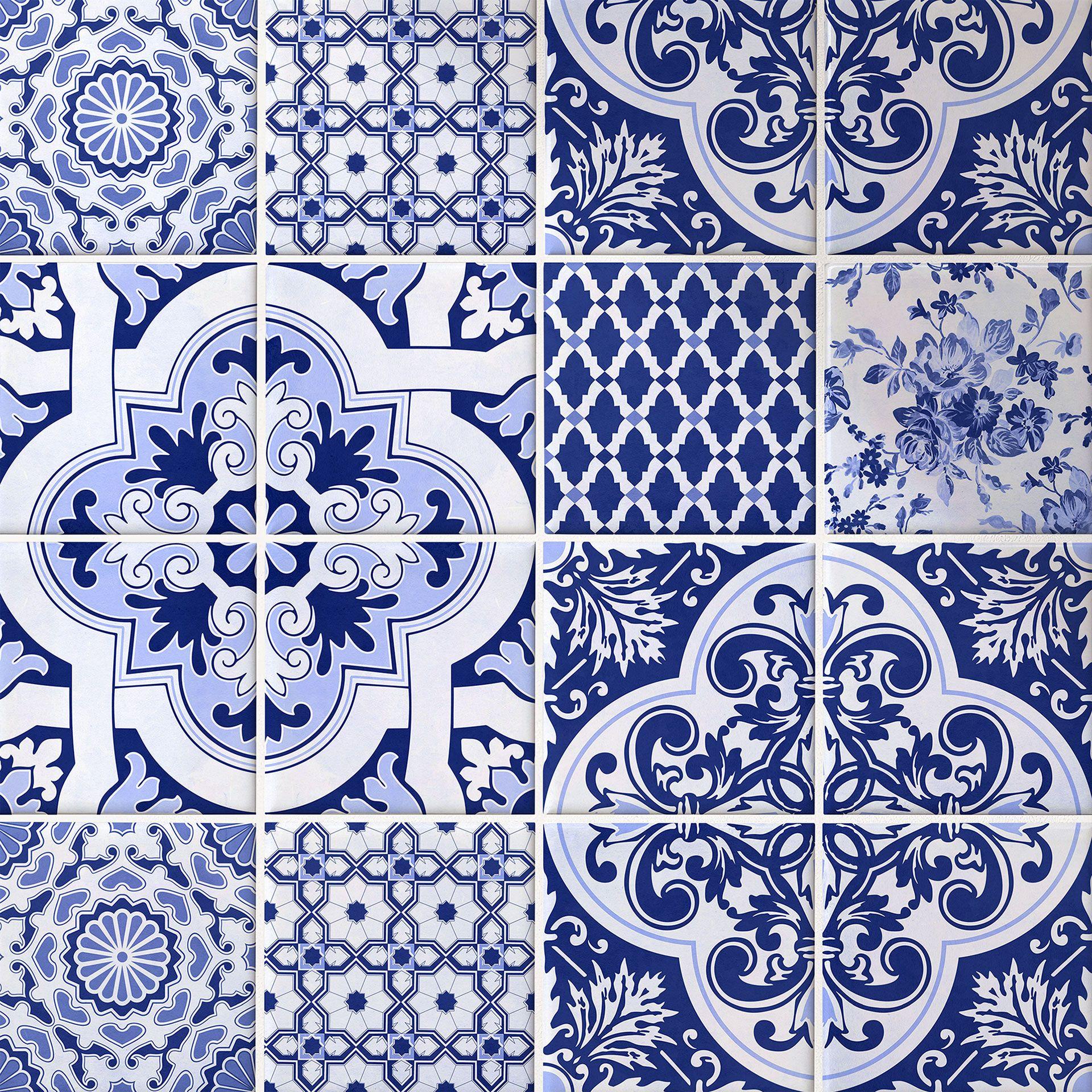 Azulejos Adhesivos Azulejos portugueses - lote de 12