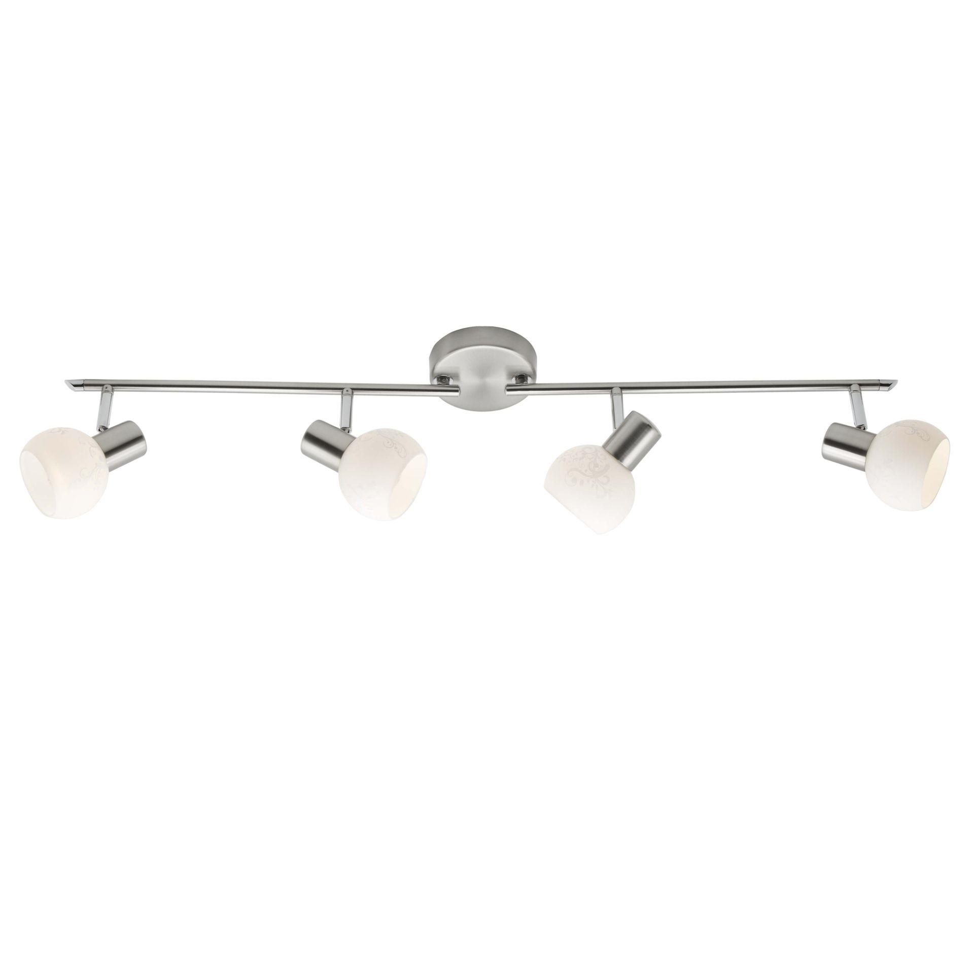 Spotrohr Caspar, metallic, 94 x 11 cm, Glas Strahler