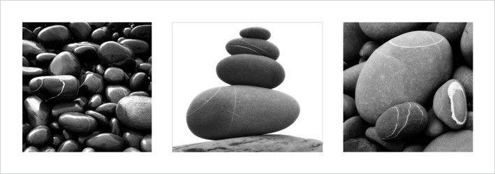 Plakat Stones Triptych kunsttryk (95 x 33 cm)