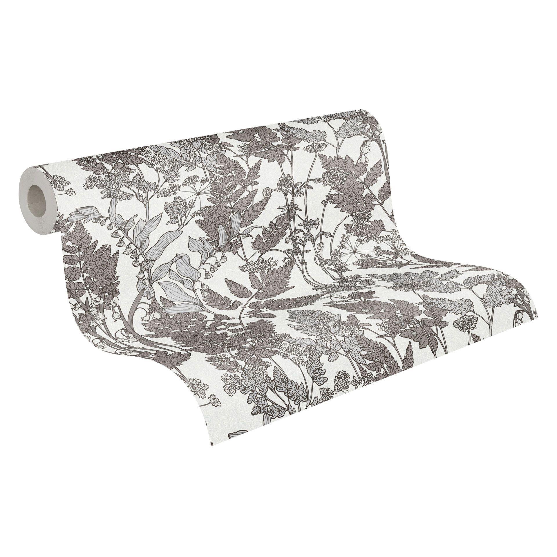 Architects Paper Floral Impression - Papier peint intissé fleuris, gris