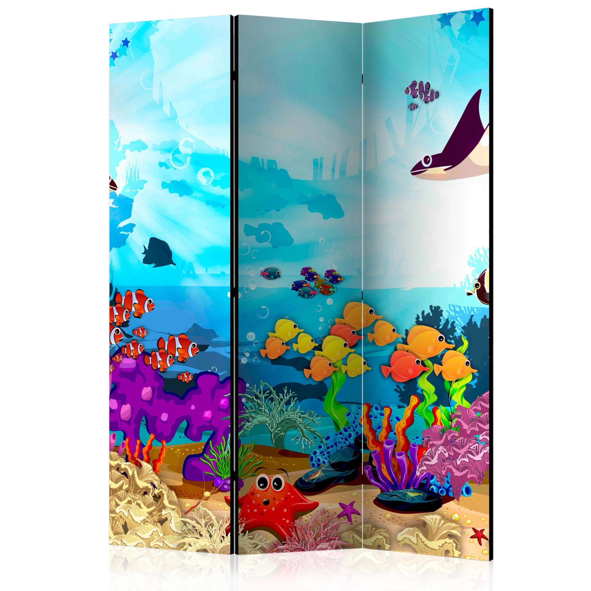 Screen room divider - Underwater fun, 3-delt