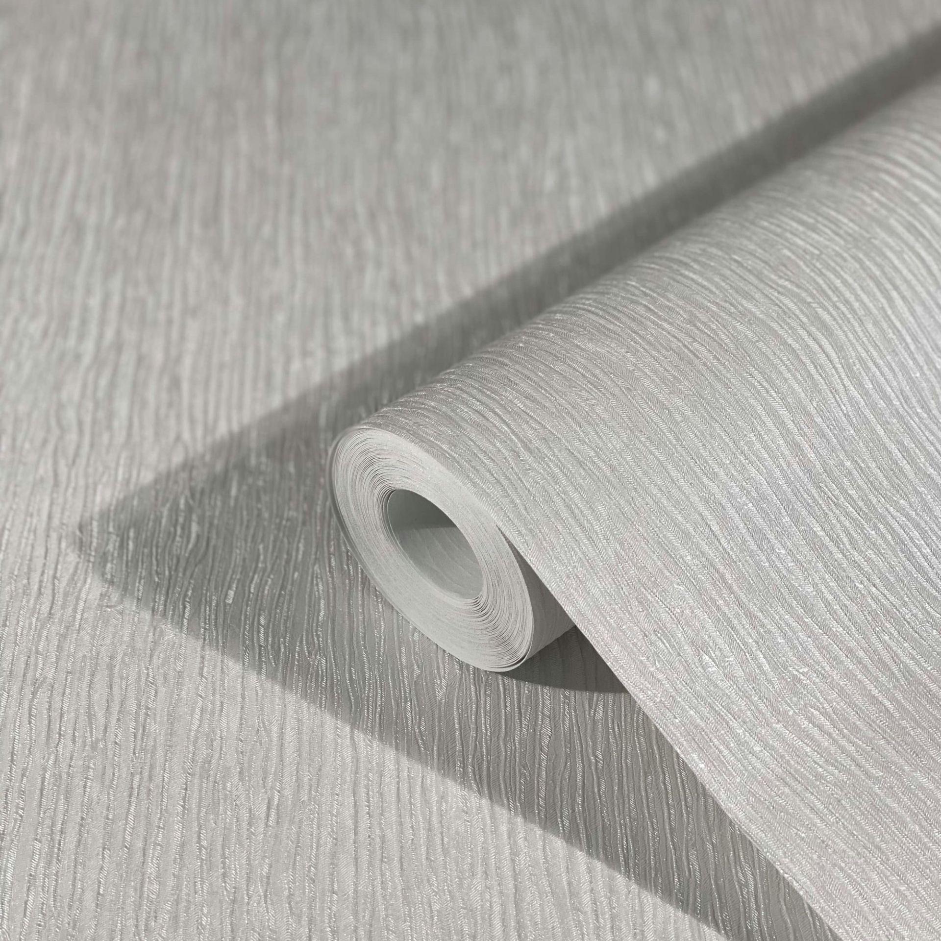 Non-woven tapet med let tekstur i ensfarvet grå 