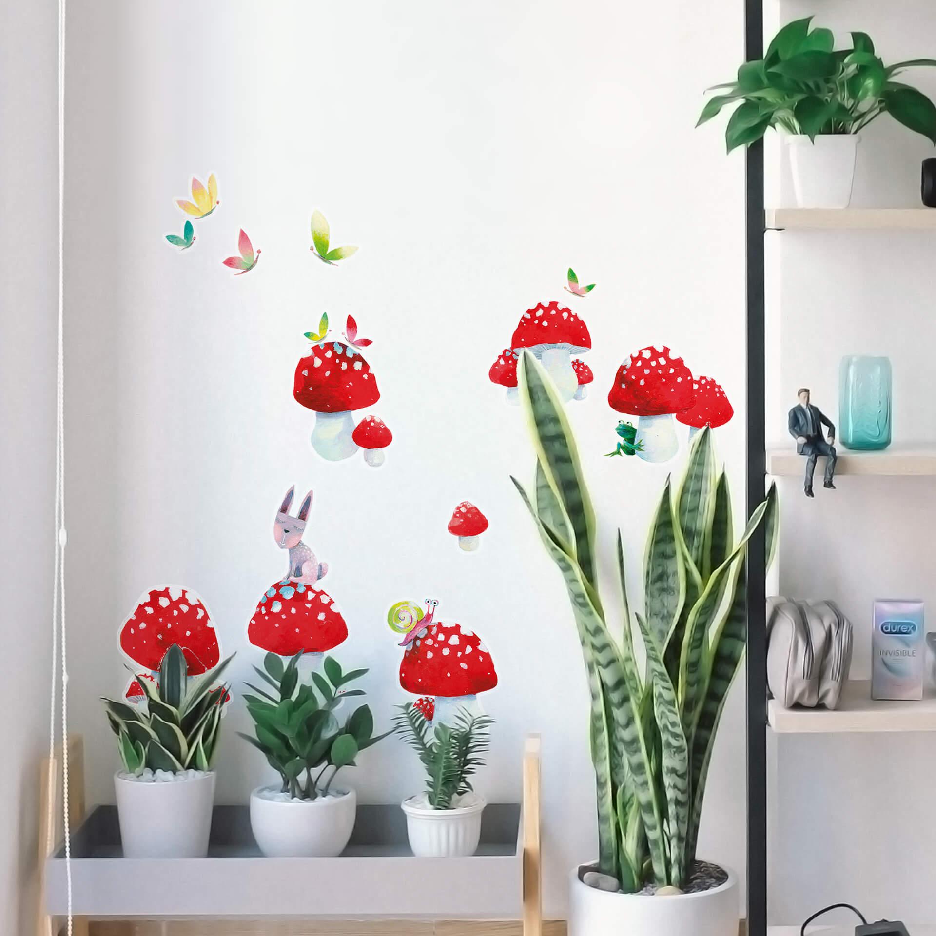 Muursticker set Blanz – Gelukspaddenstoelen