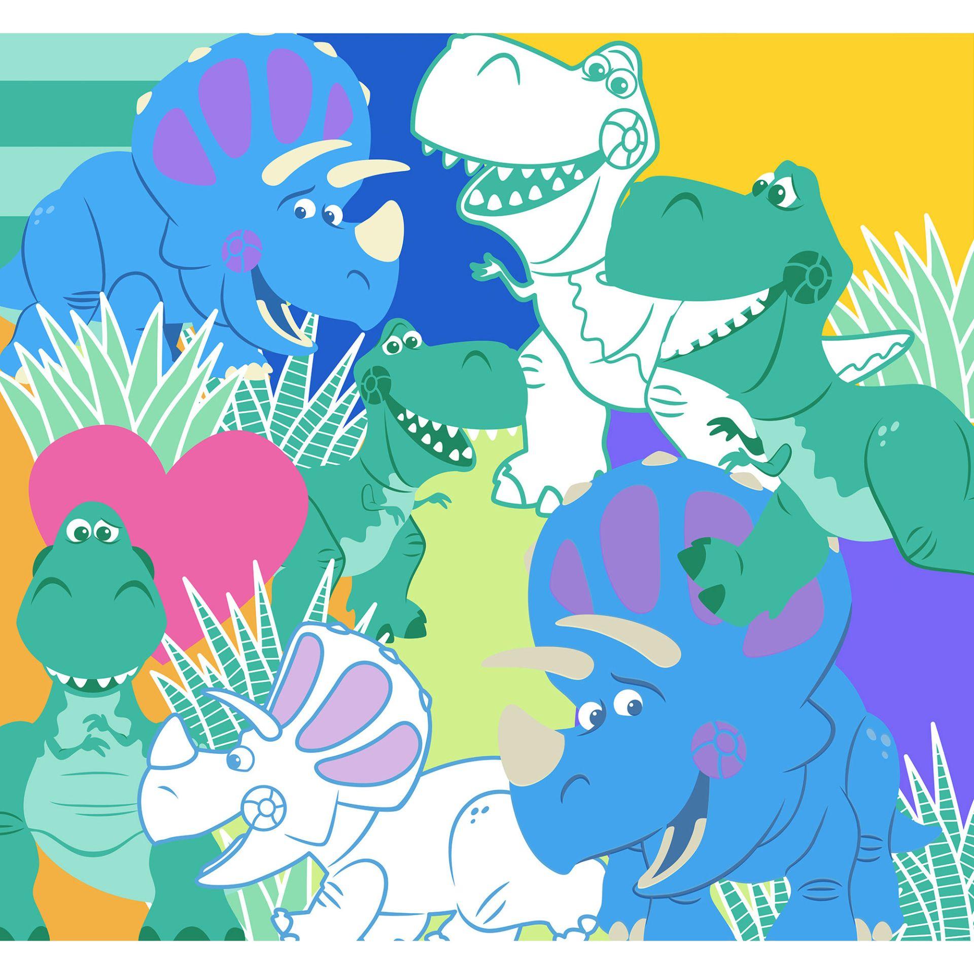 Kludetapet - Toy Story Rex og Trixie - 300 x 280 cm