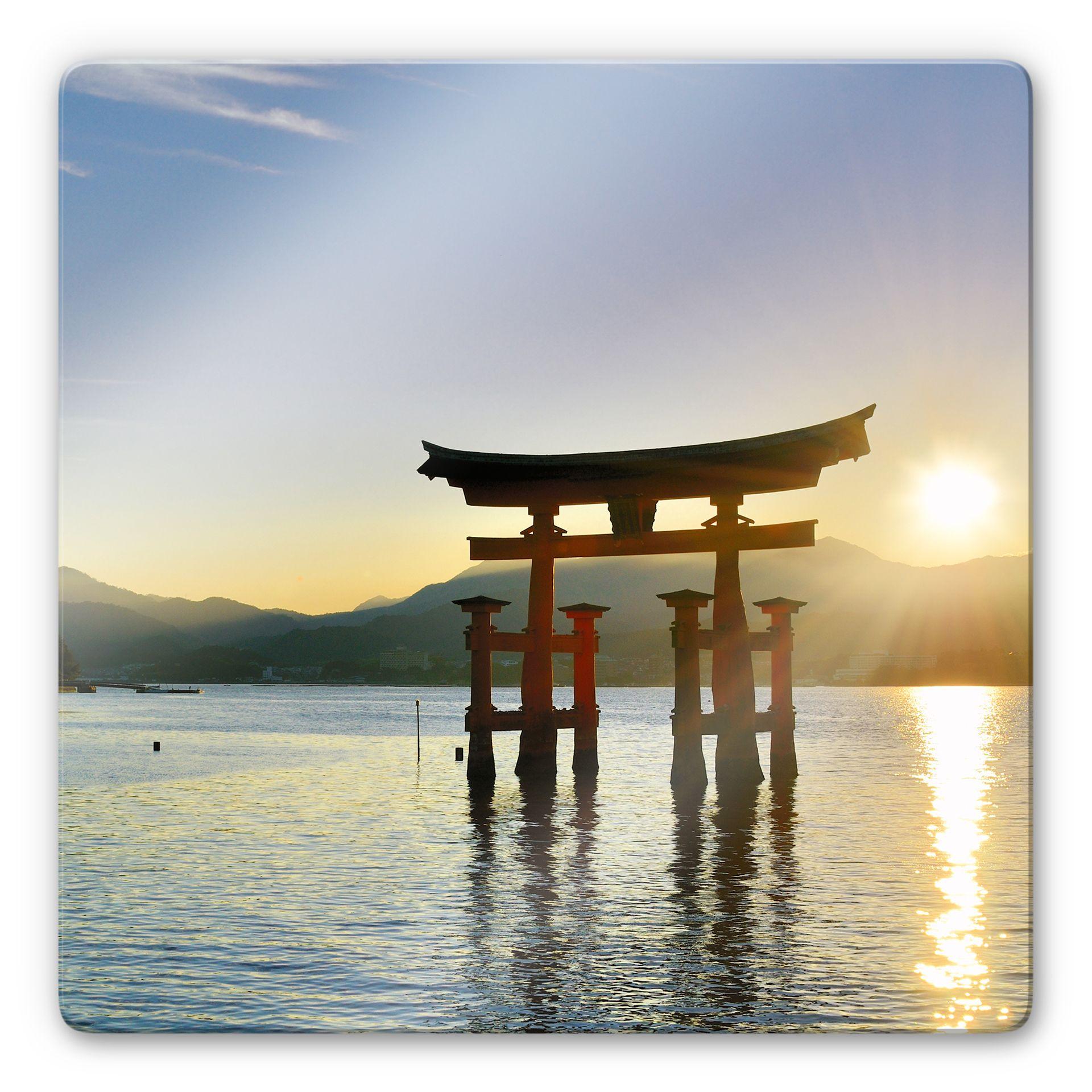 Glasbillede - Itsukushima Skrinet - Kvadratisk