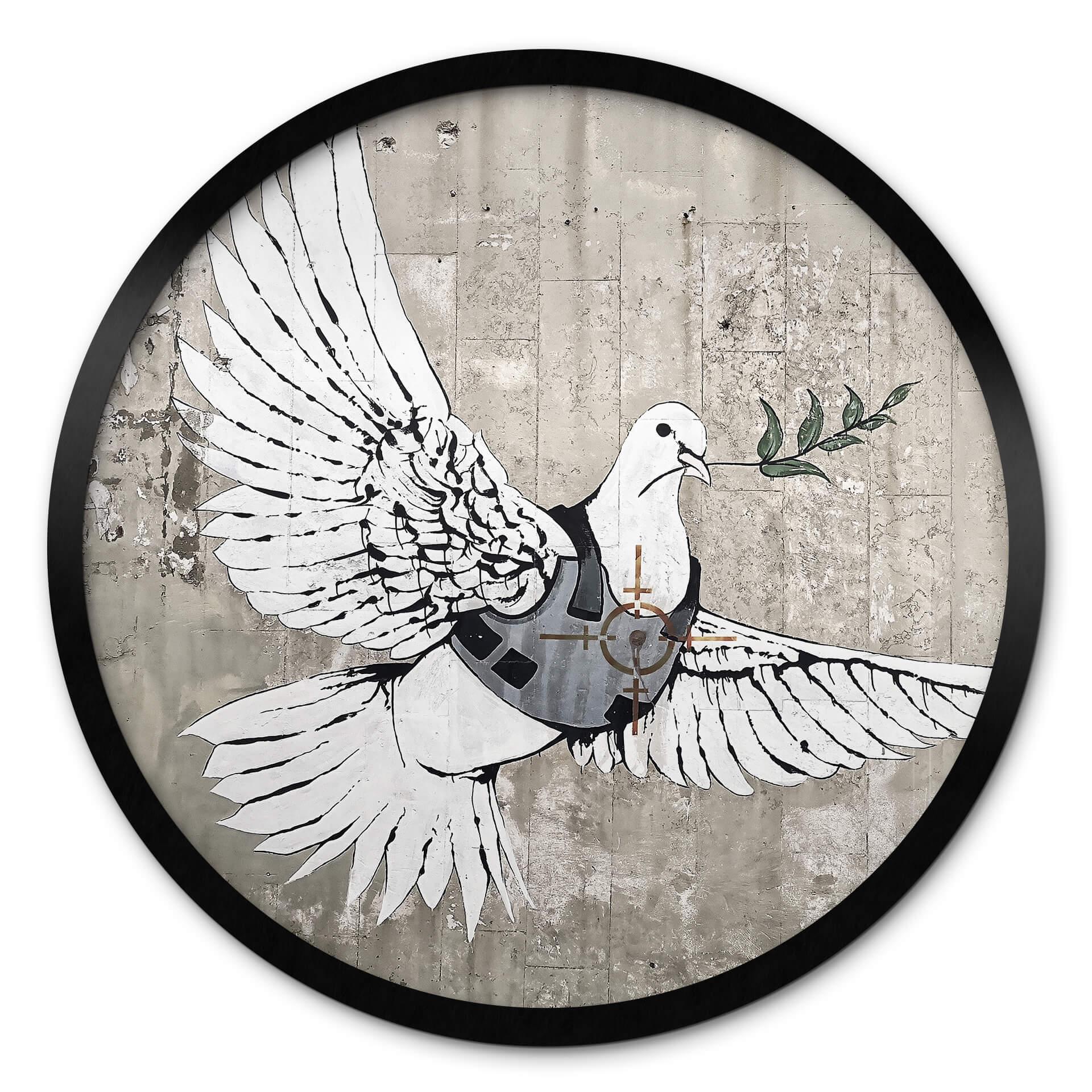 Póster Banksy - La paloma de la paz - Redondo