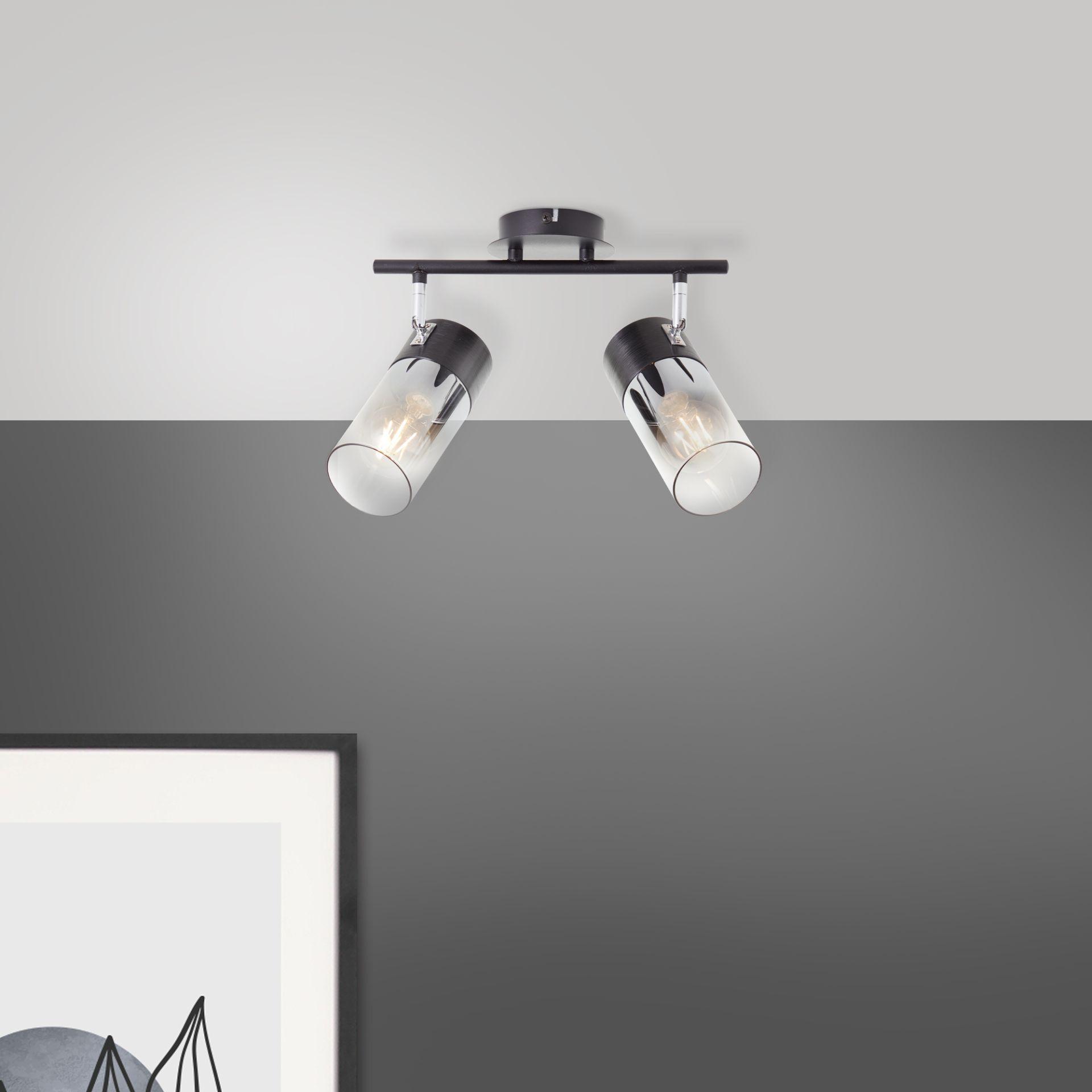 Spotrohr Aiden, grau, 30 x 23,5 cm, Metall Deckenleuchte