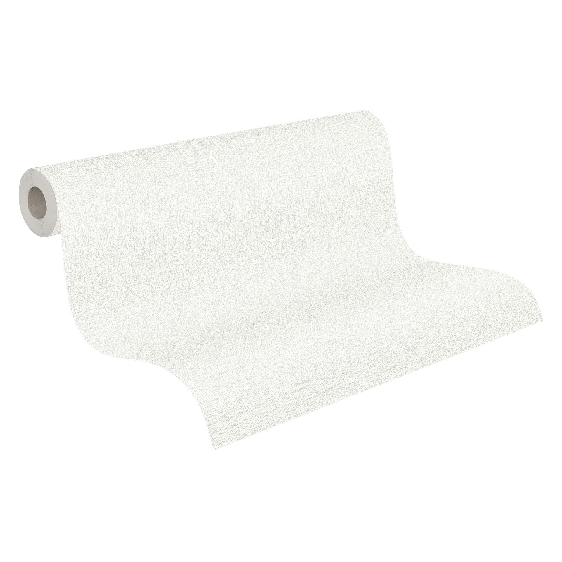 A.S. Création Attractive Papier peint intissé uni - blanc
