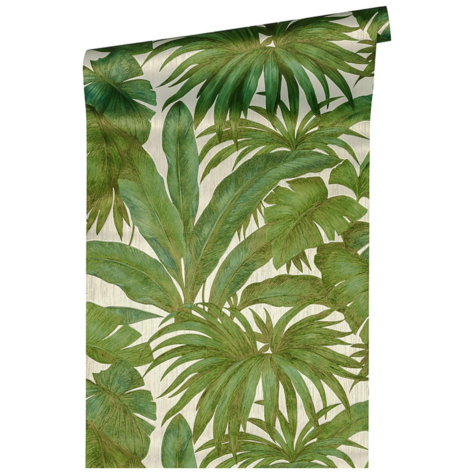 Versace fleecetapet Giungla palme grøn, beige, bronze