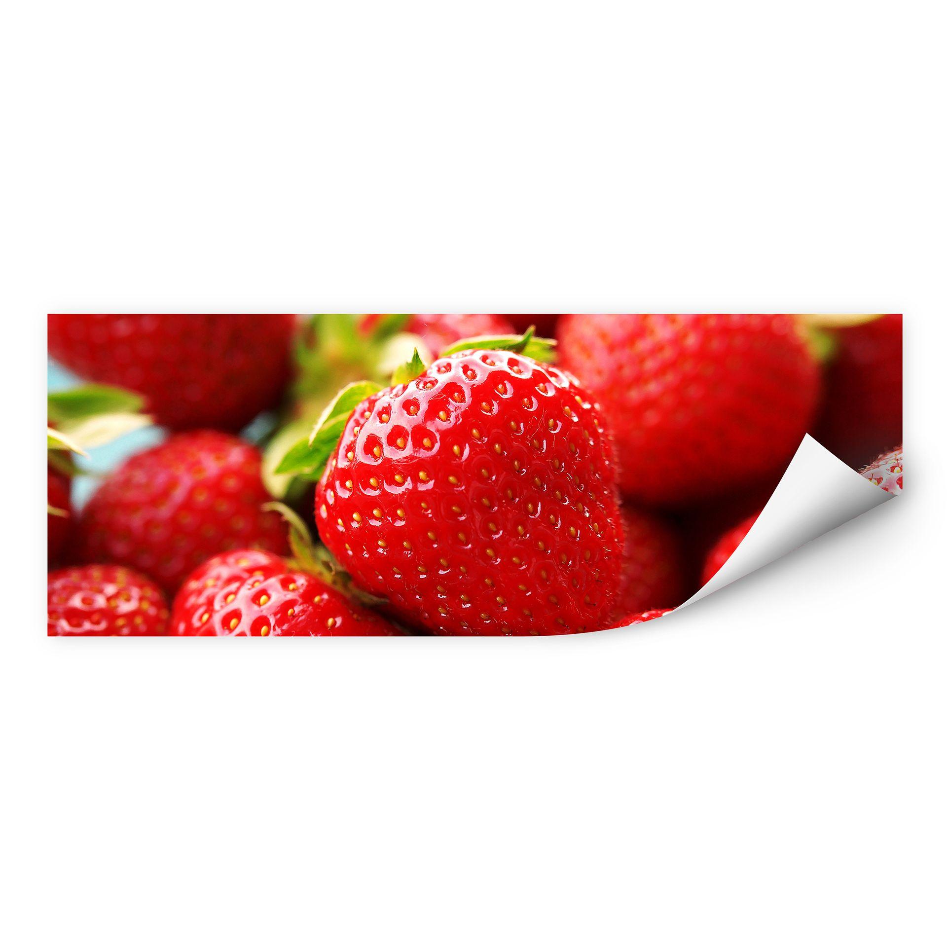 Affiche adhésive Fraises du jardin - panorama