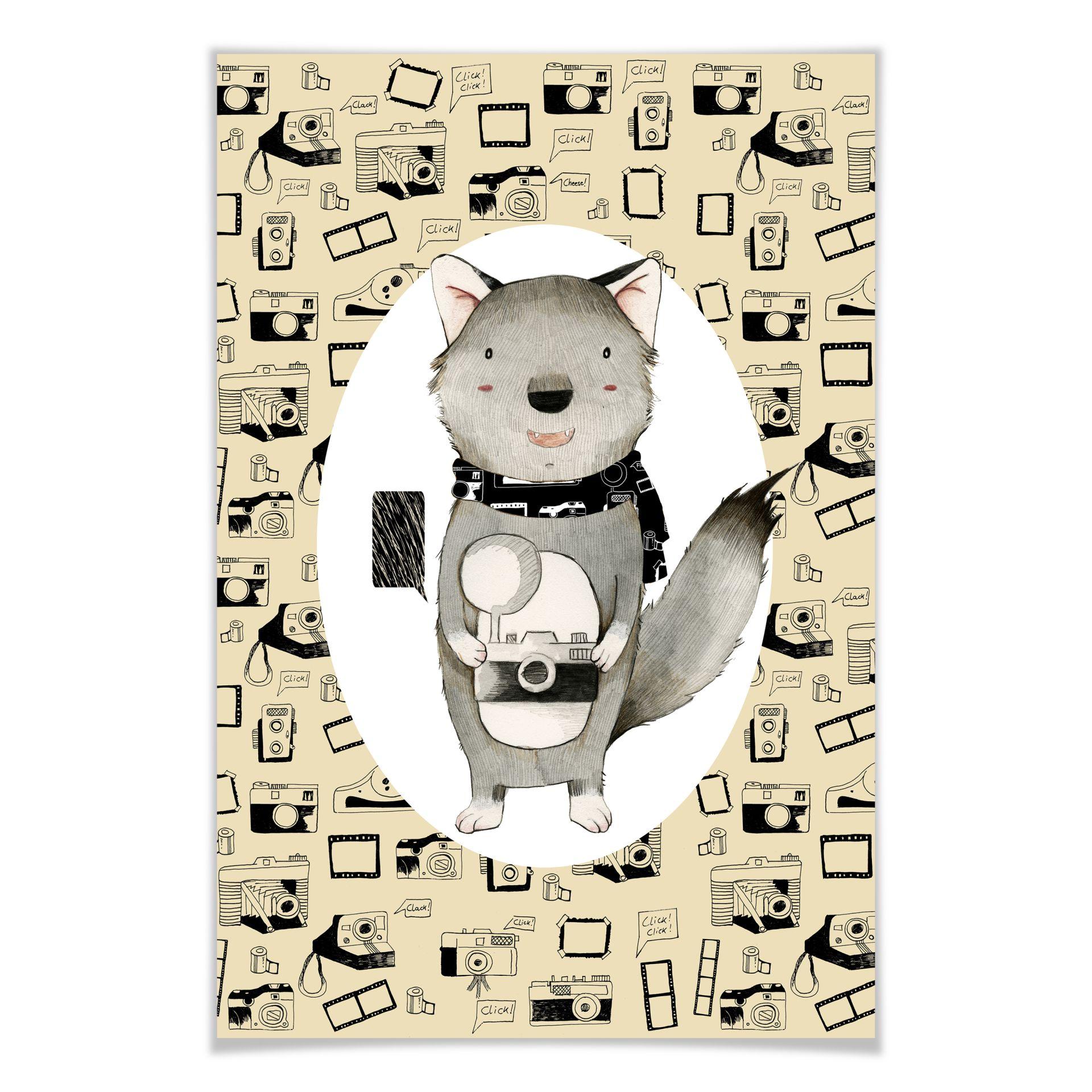 Poster - Loske - Loup avec appareil photo
