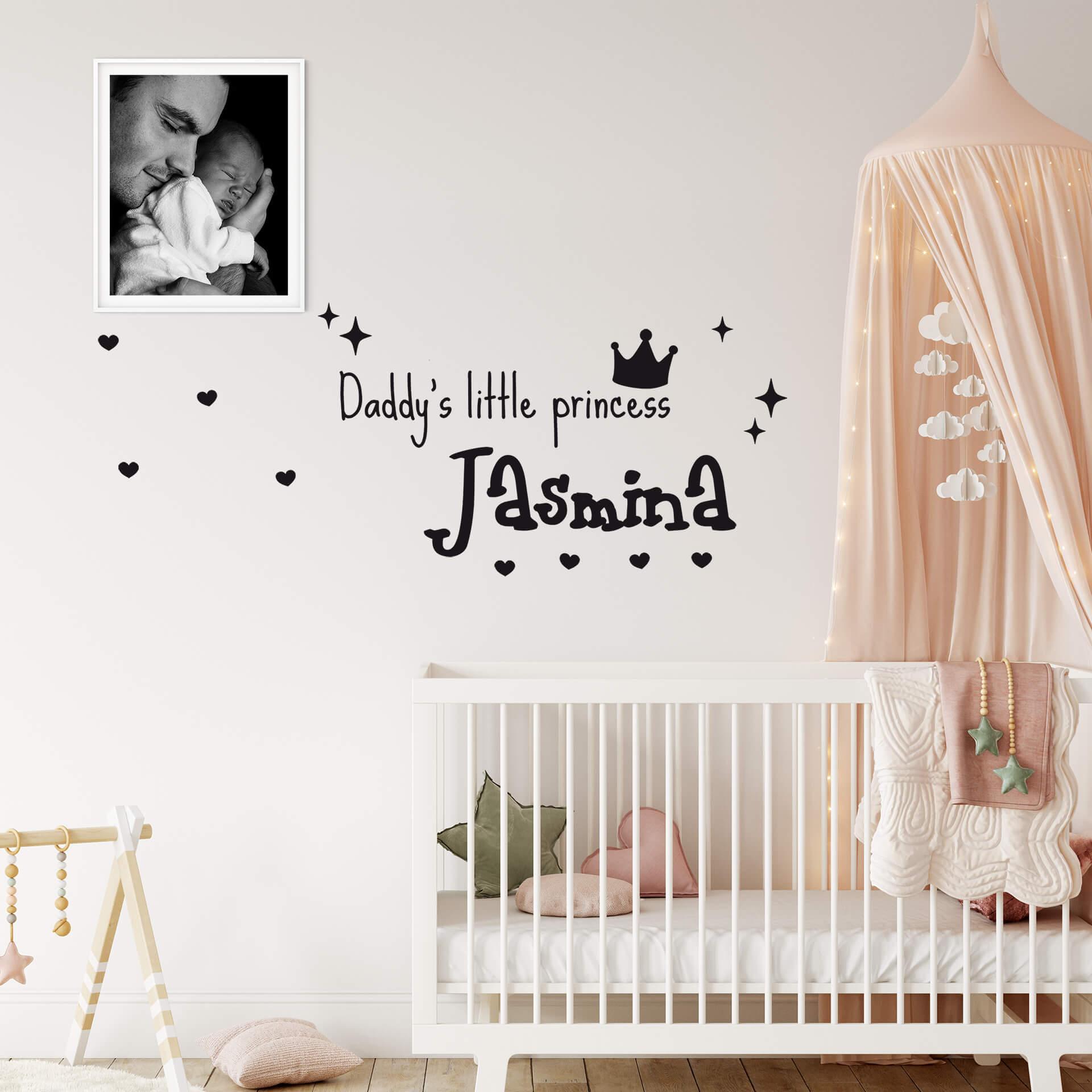 Wallsticker -  + Navn Daddy's little Princess