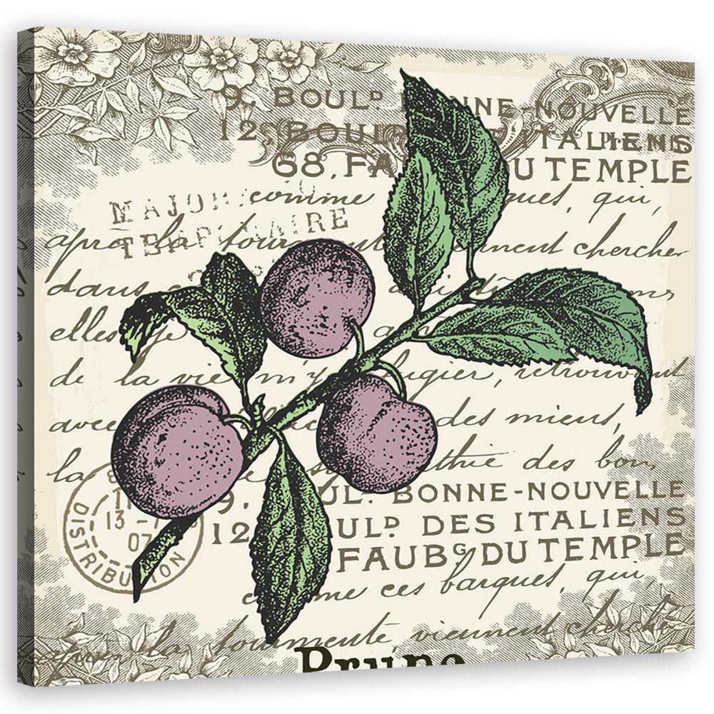 Canvasbillede, vintage blomme