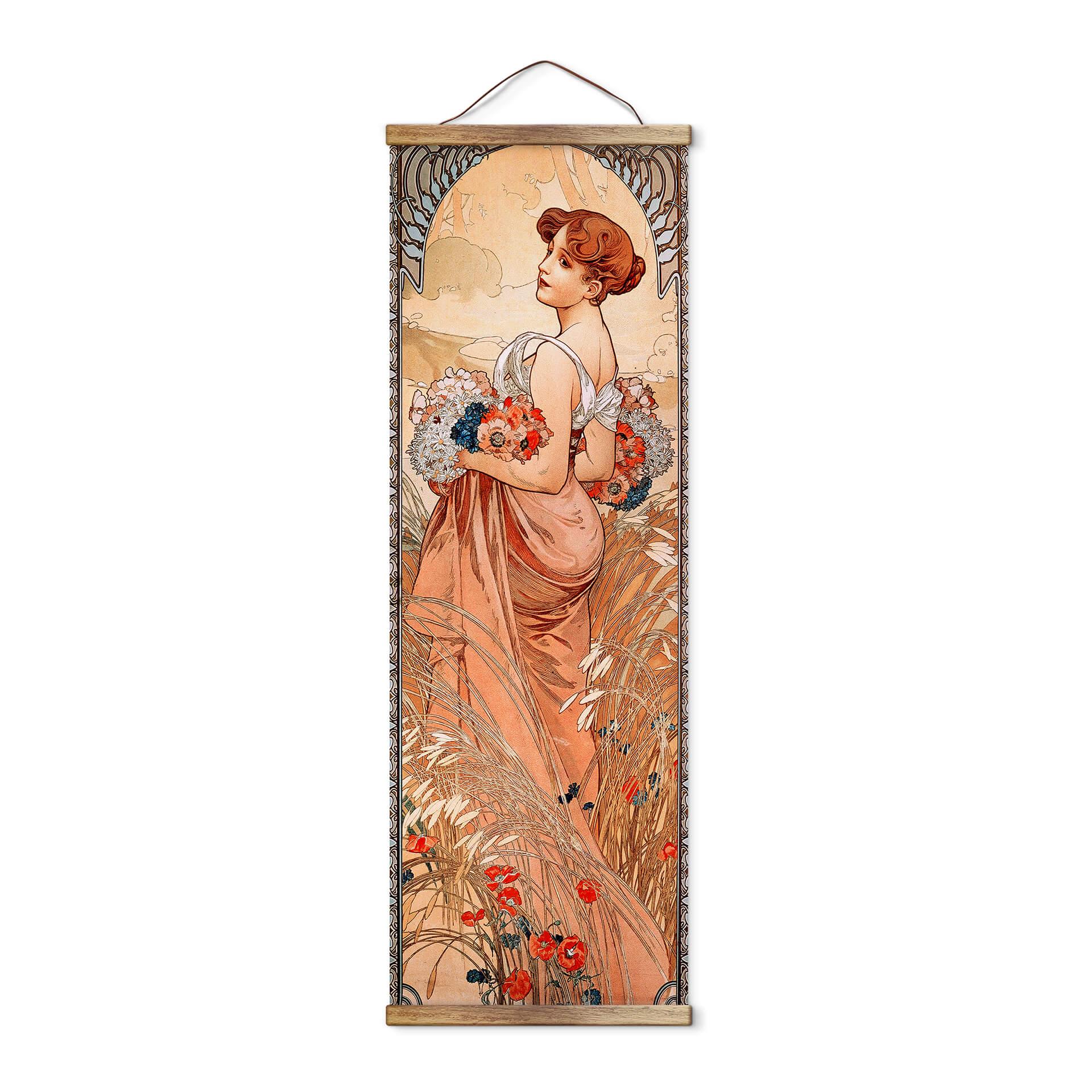 Tekstil plakat Mucha - Sommer 1900 - Panorama